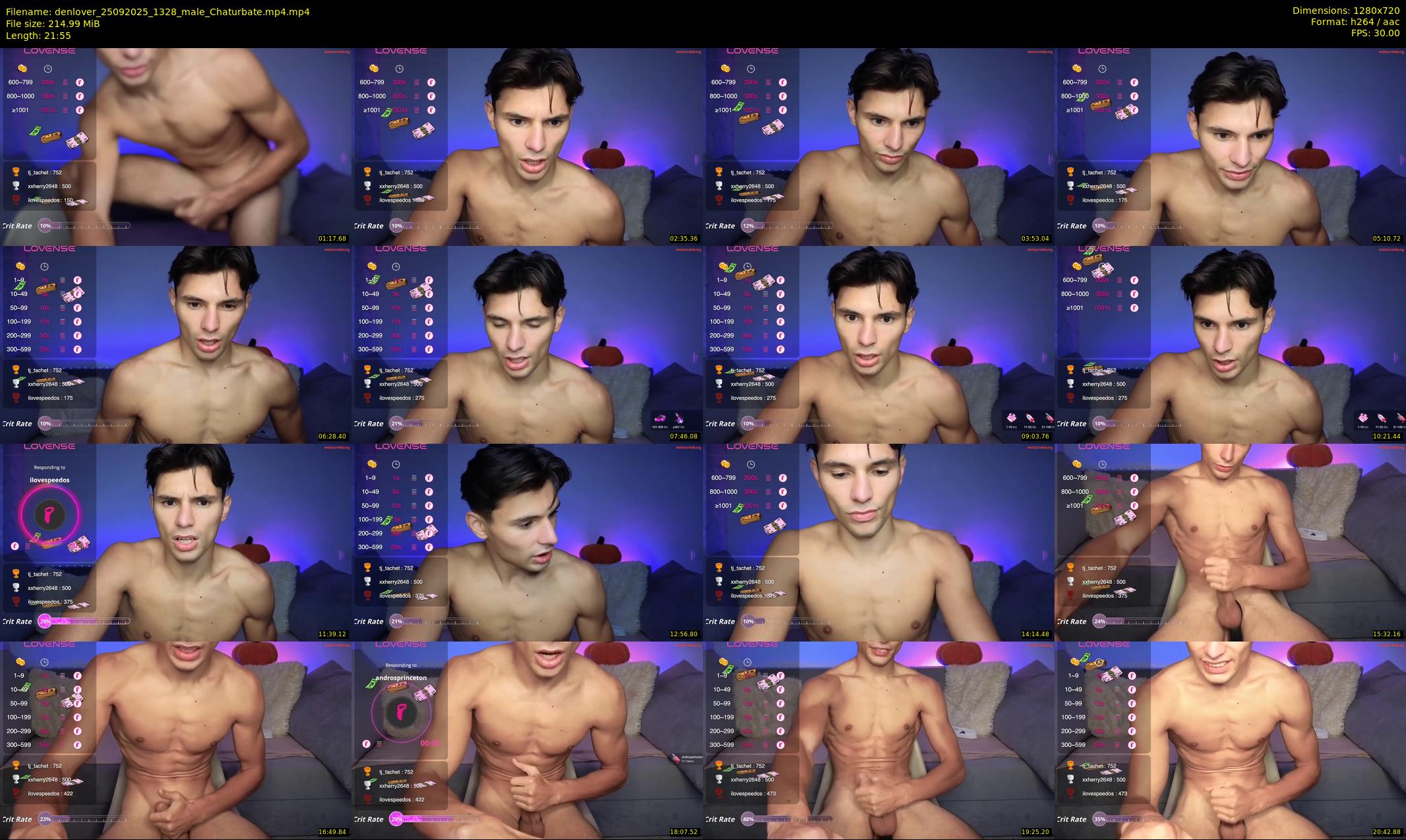 denlover — 22 minute Chaturbate male cam show recording, 720p, Sep 25, 2025