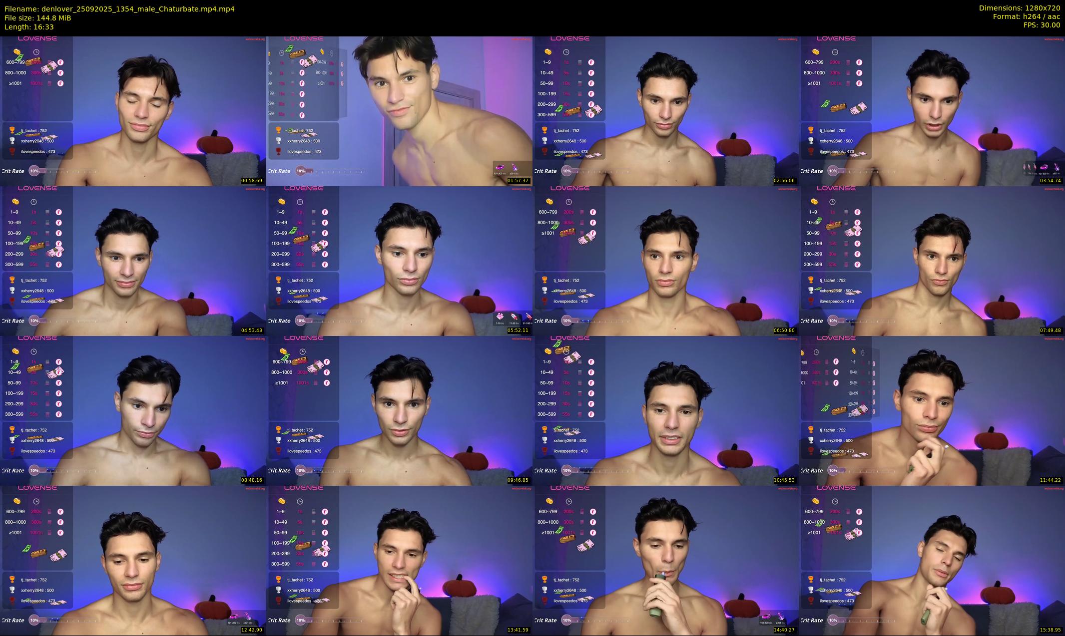 denlover — 17 minute Chaturbate male cam show recording, 720p, Sep 25, 2025