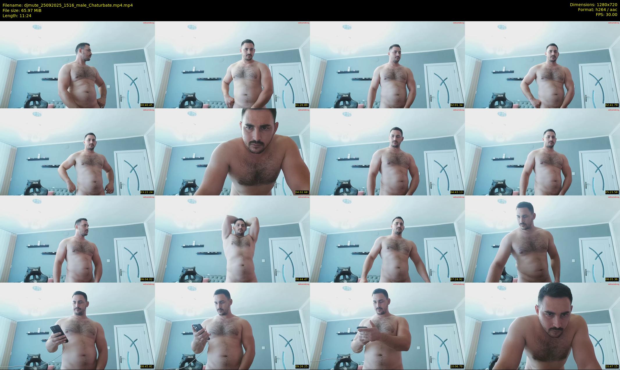 djmute — 12 minute Chaturbate male cam show recording, 720p, Sep 25, 2025