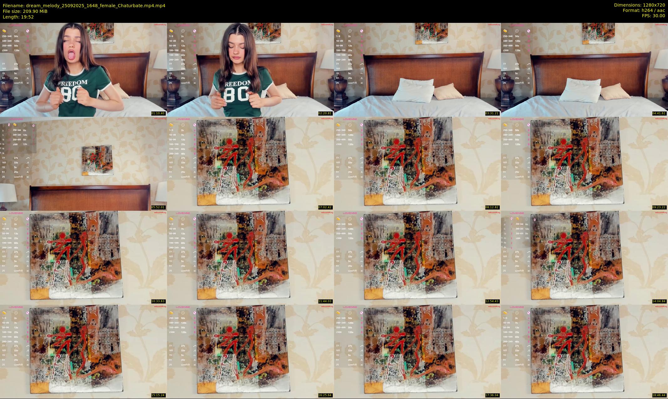 dream_melody — 20 minute Chaturbate female cam show recording, 720p, Sep 25, 2025