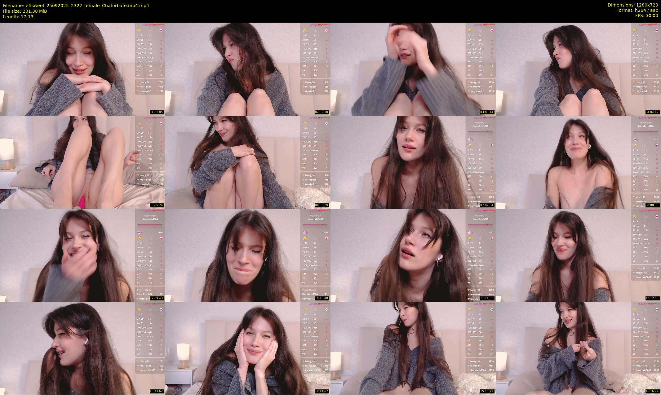 effsweet — 18 minute Chaturbate female cam show recording, 720p, Sep 25, 2025