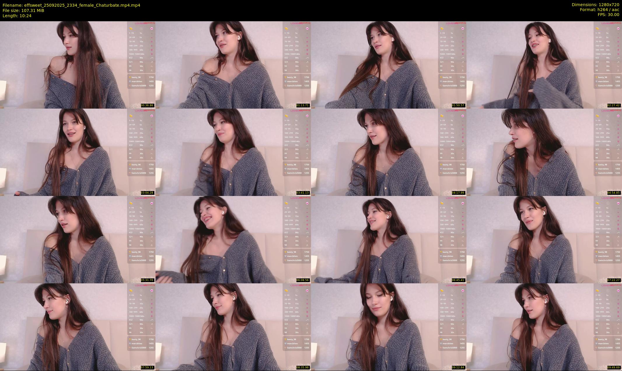 effsweet — 11 minute Chaturbate female cam show recording, 720p, Sep 25, 2025