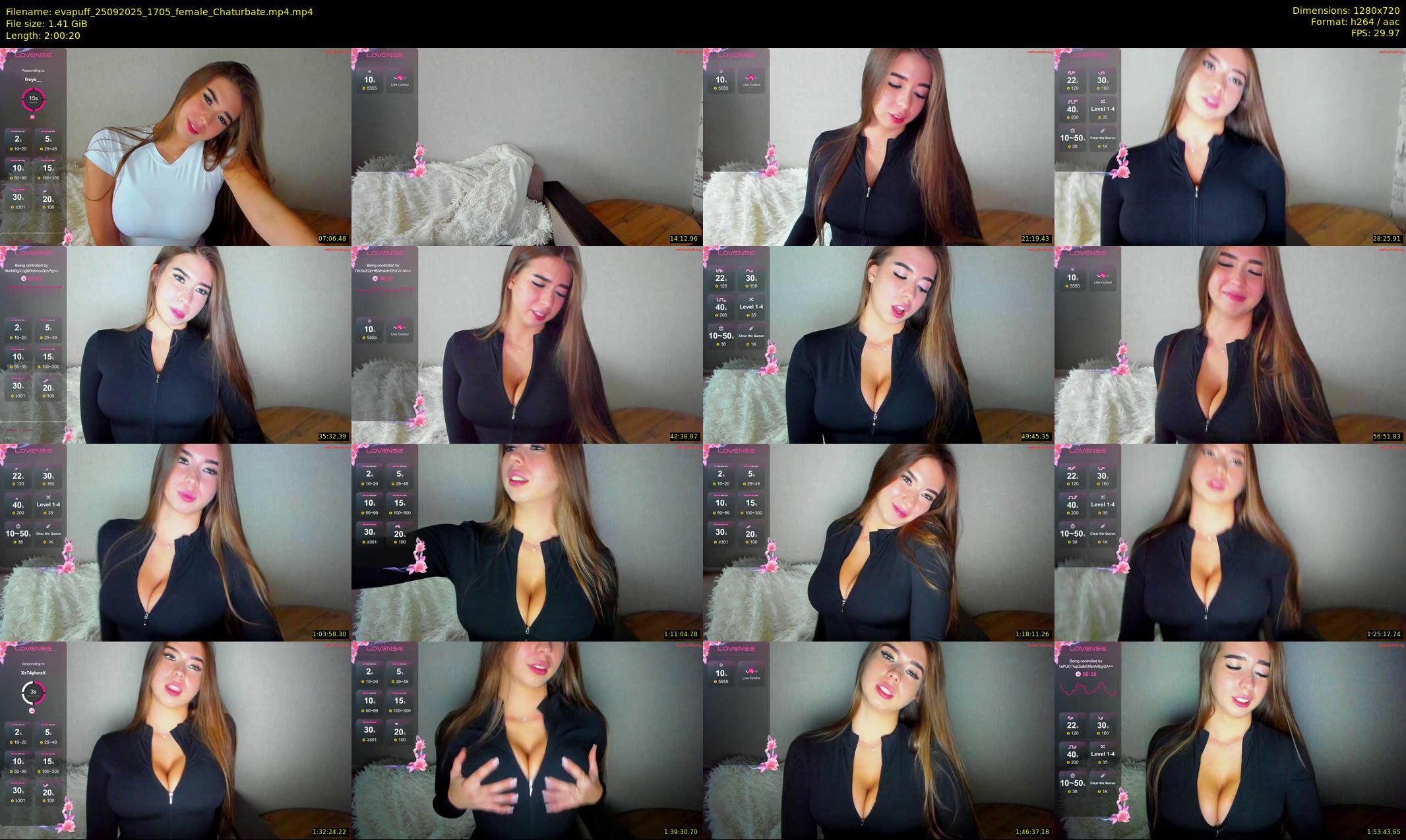 evapuff — 121 minute Chaturbate female cam show recording, 720p, Sep 25, 2025