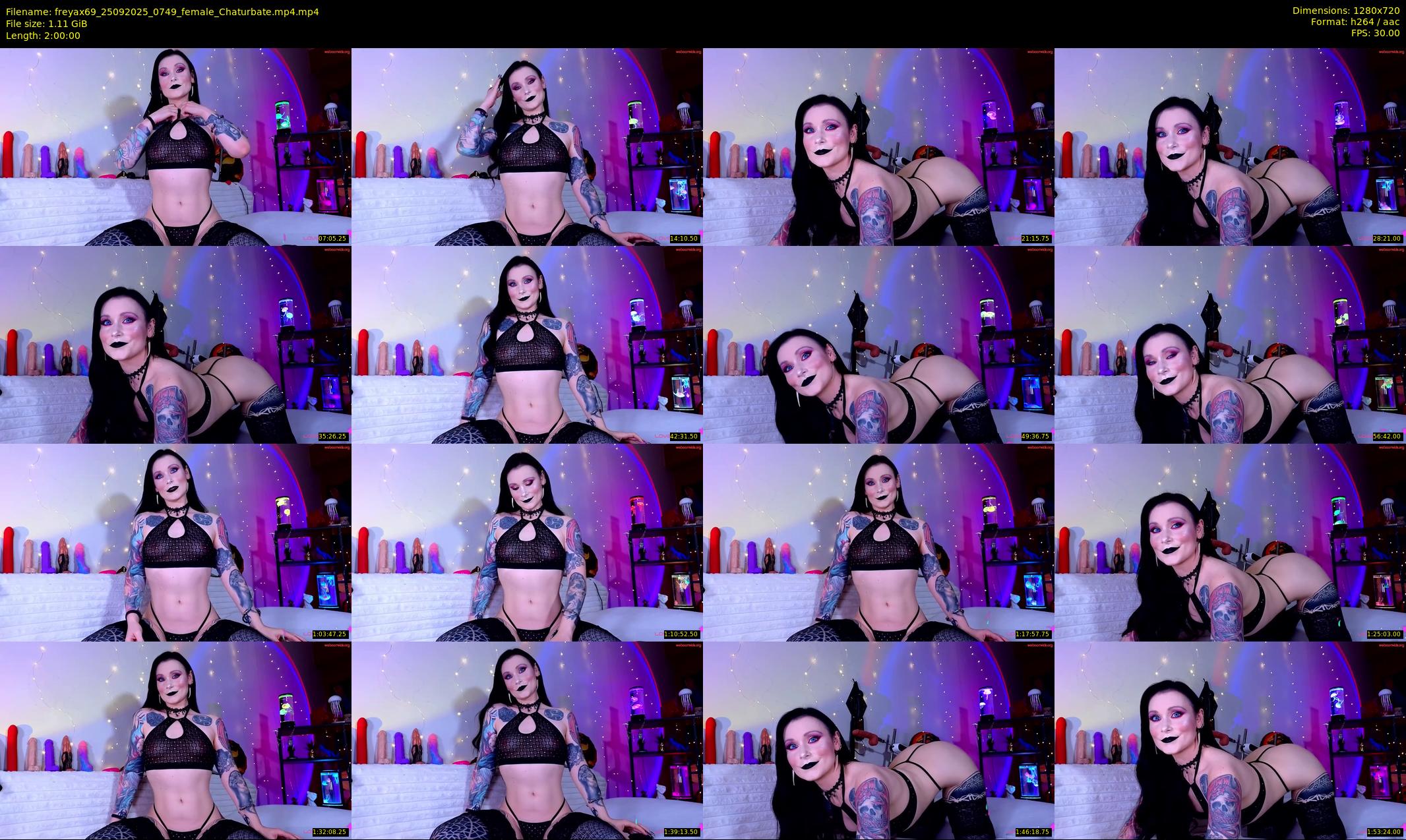 freyax69 — 120 minute Chaturbate female cam show recording, 720p, Sep 25, 2025