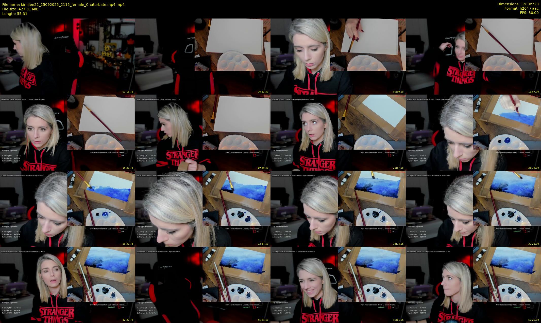 kimilee22 — 56 minute Chaturbate female cam show recording, 720p, Sep 25, 2025
