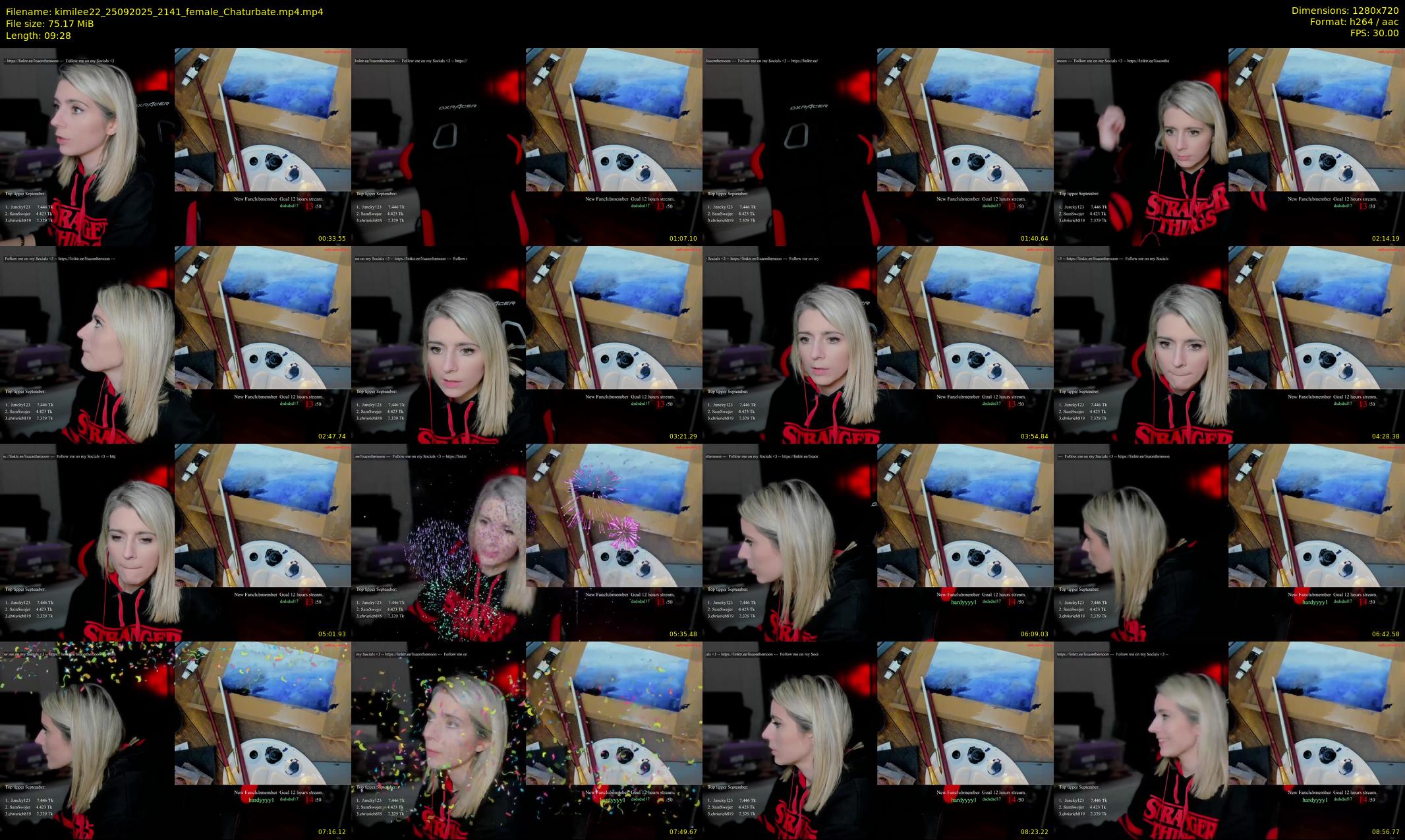 kimilee22 — 10 minute Chaturbate female cam show recording, 720p, Sep 25, 2025