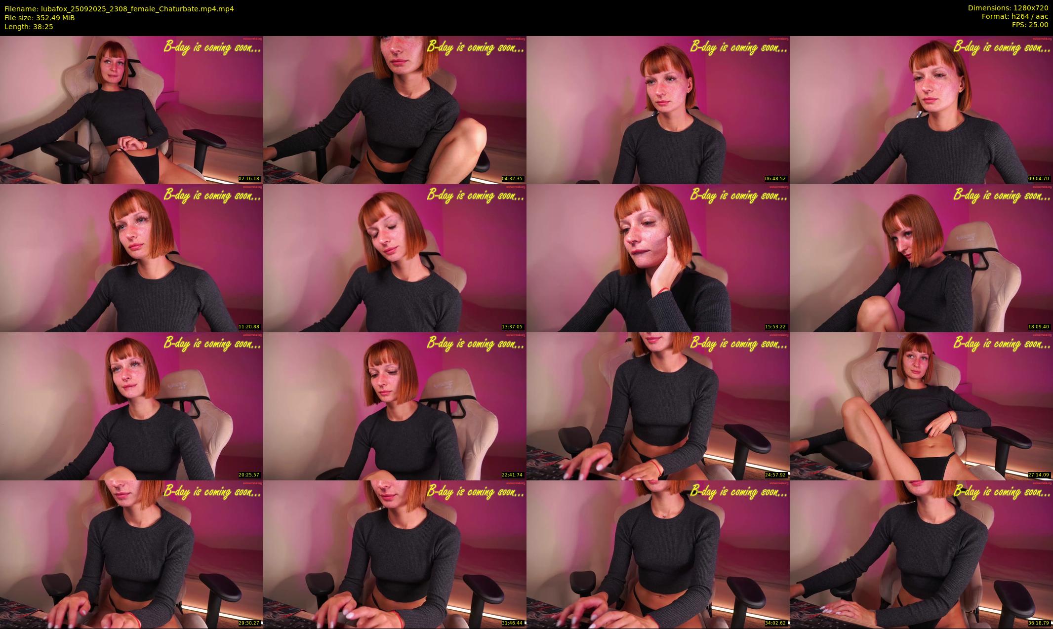 lubafox — 39 minute Chaturbate female cam show recording, 720p, Sep 25, 2025