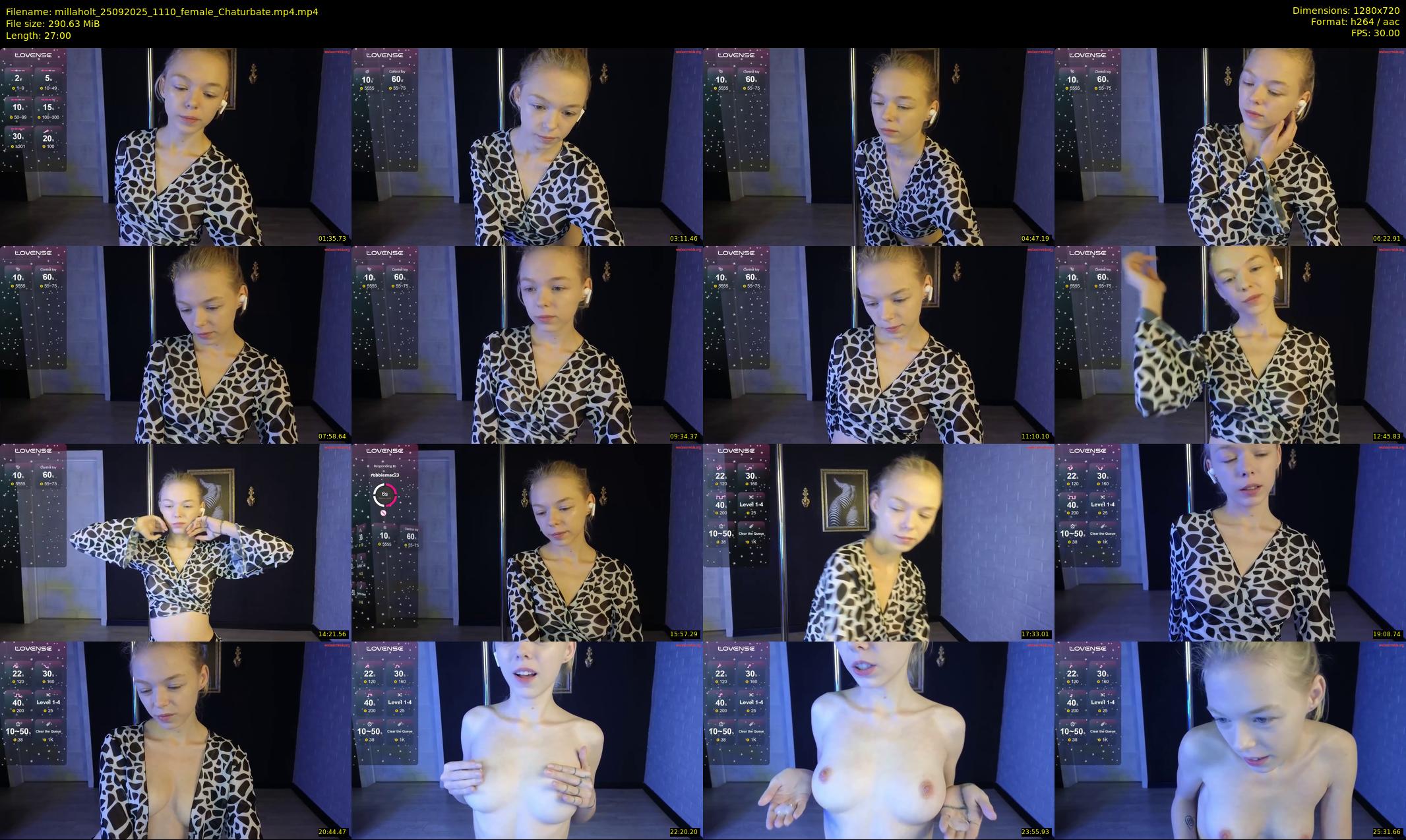 millaholt — 27 minute Chaturbate female cam show recording, 720p, Sep 25, 2025