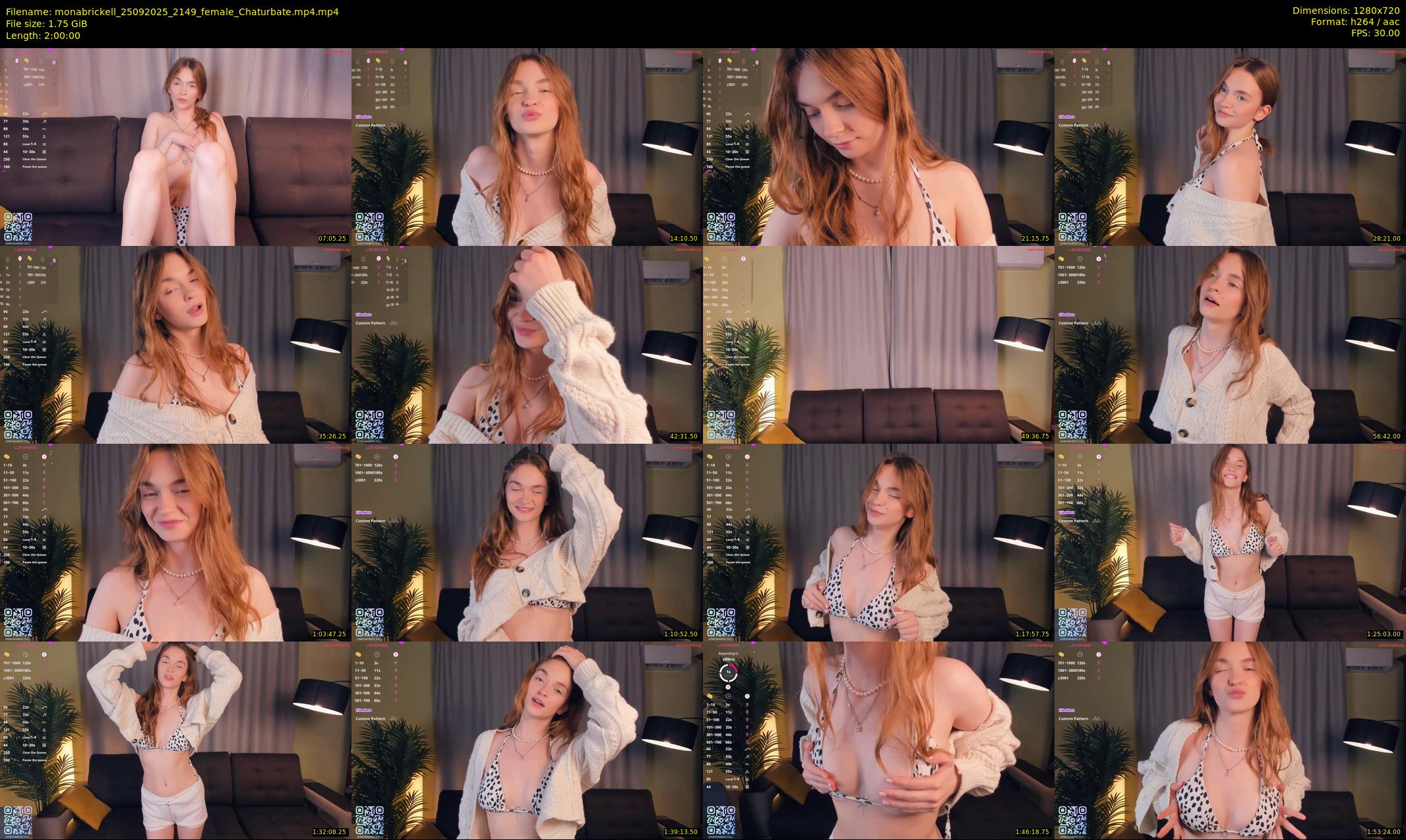 monabrickell — 120 minute Chaturbate female cam show recording, 720p, Sep 25, 2025