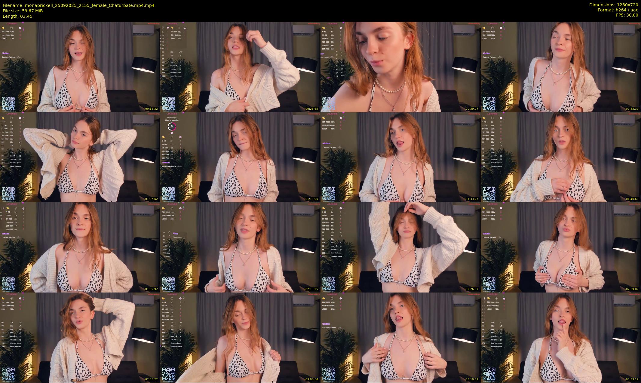 monabrickell — 4 minute Chaturbate female cam show recording, 720p, Sep 25, 2025