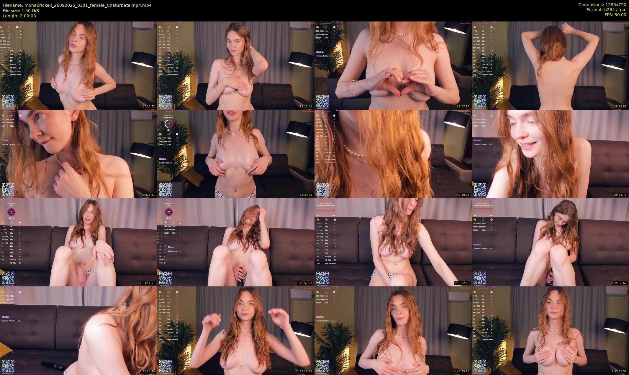 monabrickell — 121 minute Chaturbate female cam show recording, 720p, Sep 26, 2025