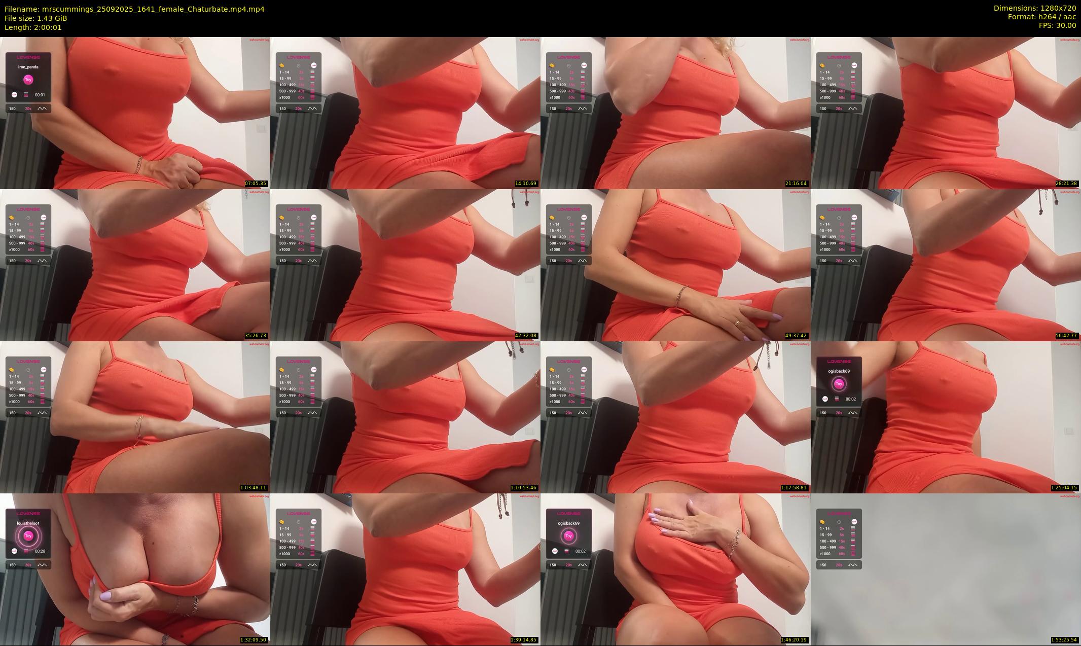 mrscummings — 121 minute Chaturbate female cam show recording, 720p, Sep 25, 2025