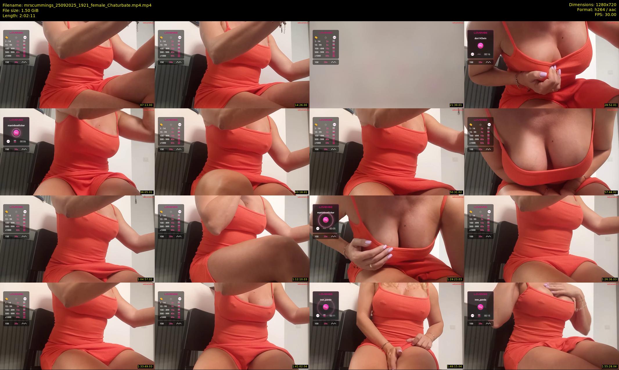 mrscummings — 123 minute Chaturbate female cam show recording, 720p, Sep 25, 2025