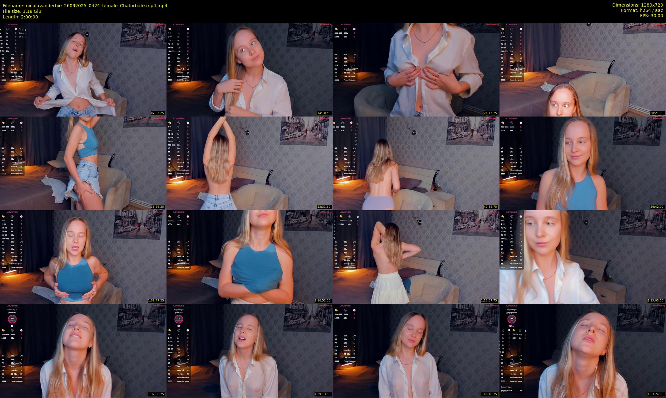 nicolavanderbie — 120 minute Chaturbate female cam show recording, 720p, Sep 26, 2025