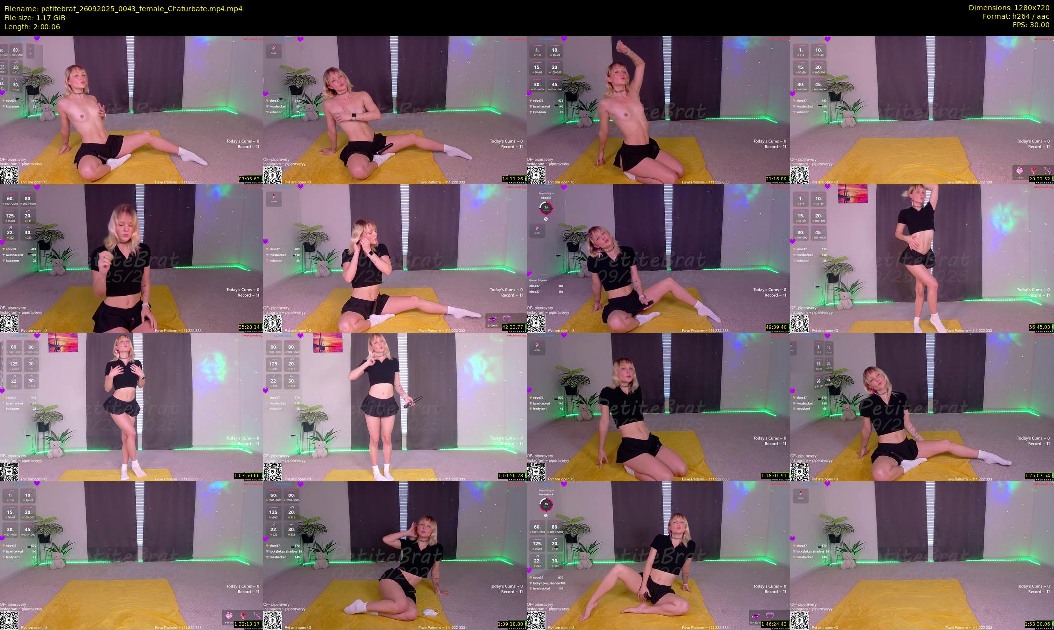 petitebrat — 121 minute Chaturbate female cam show recording, 720p, Sep 26, 2025