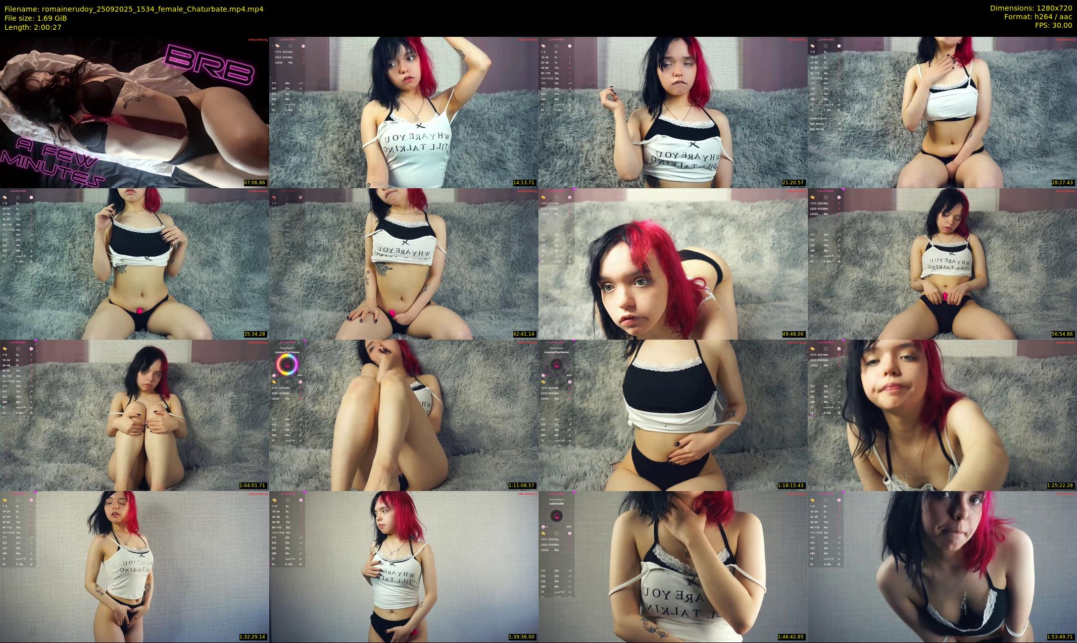 romainerudoy — 121 minute Chaturbate female cam show recording, 720p, Sep 25, 2025
