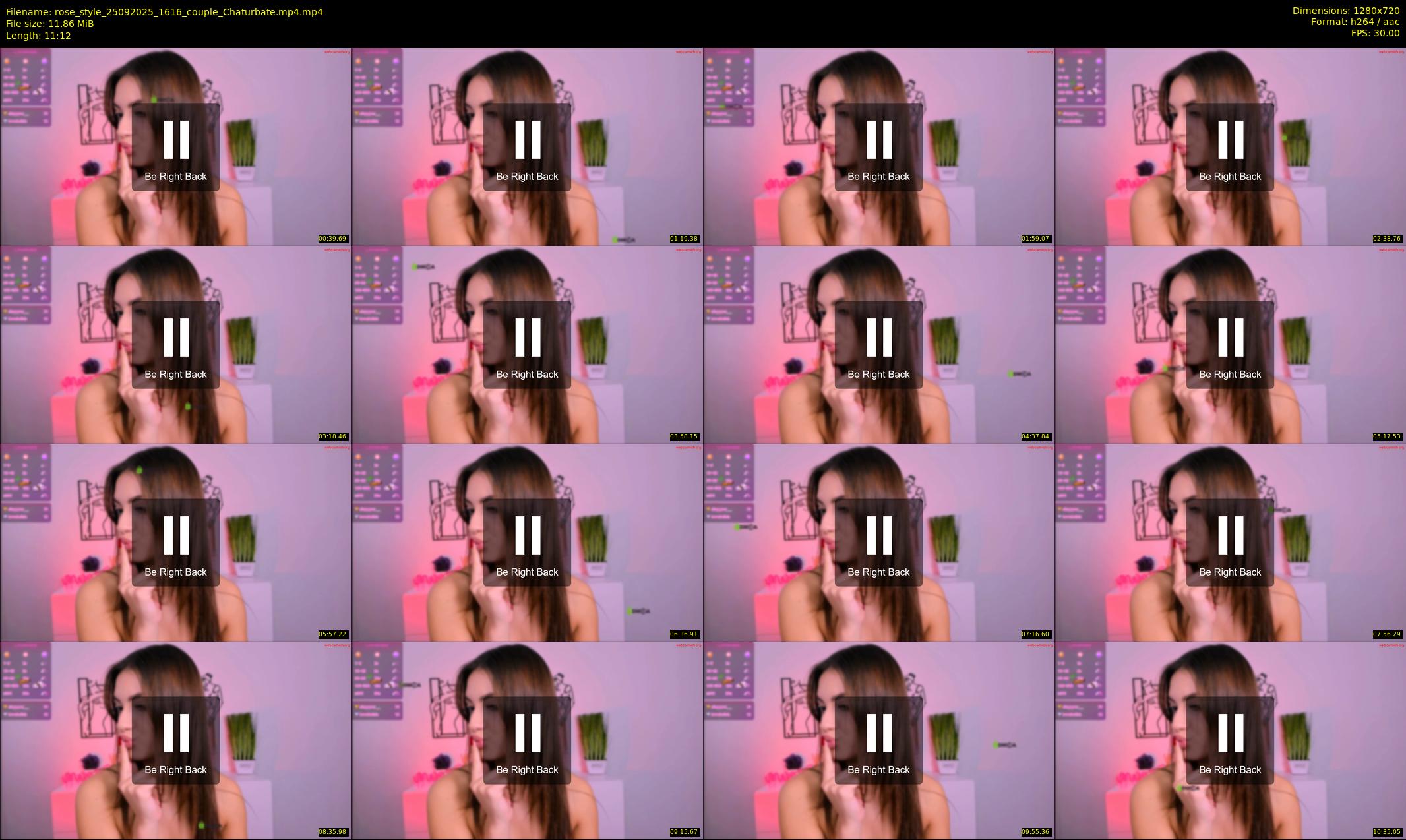 rose_style — 12 minute Chaturbate couple cam show recording, 720p, Sep 25, 2025
