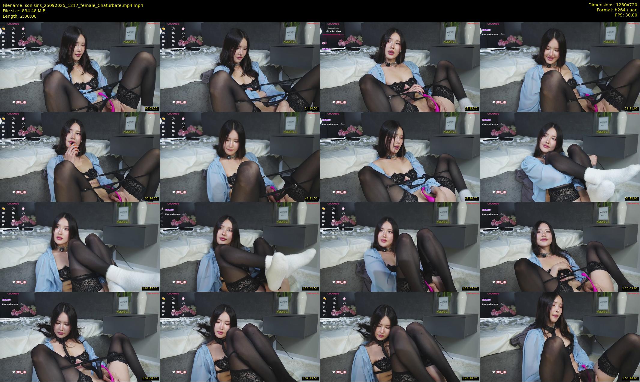 sonisins — 120 minute Chaturbate female cam show recording, 720p, Sep 25, 2025