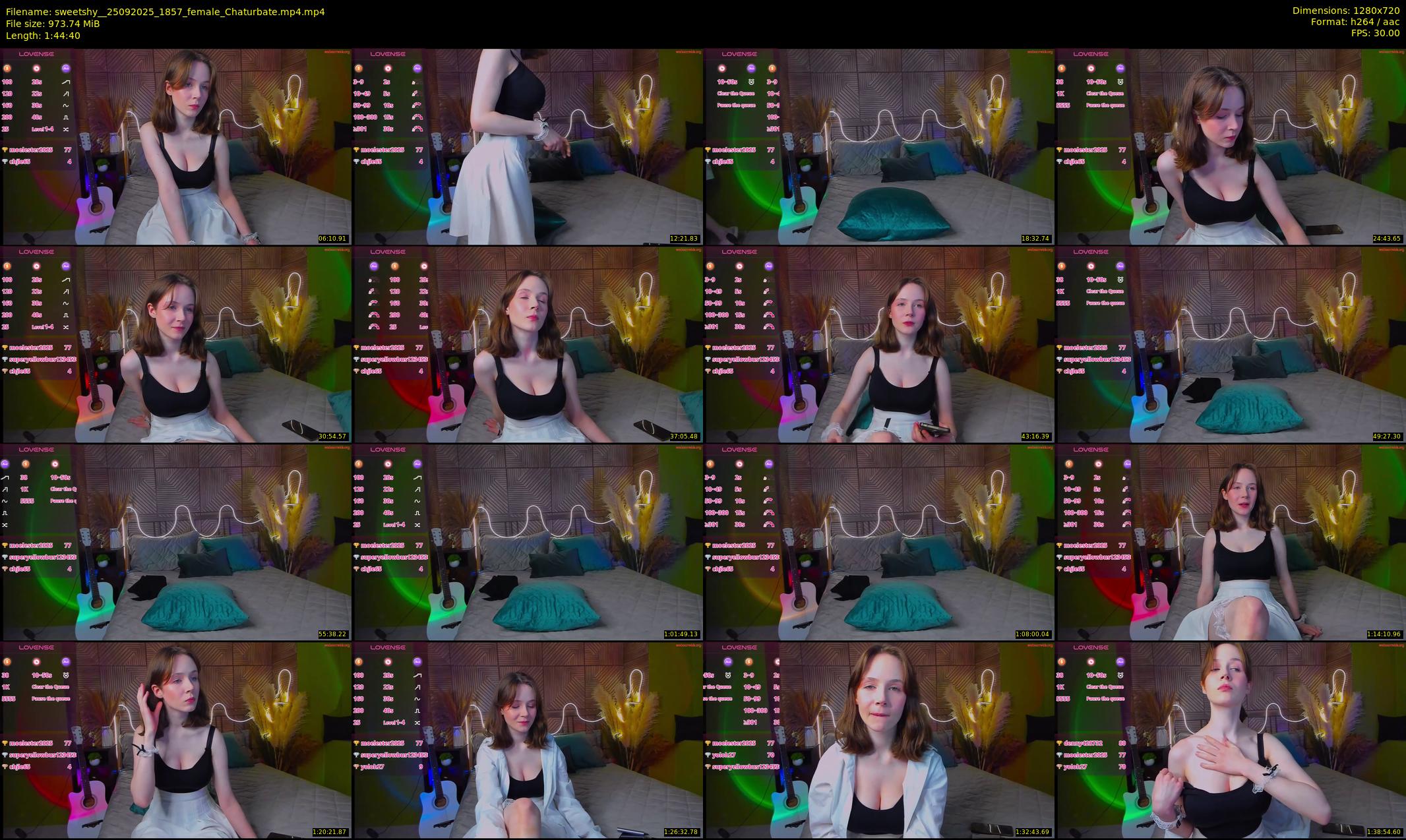 sweetshy_ — 105 minute Chaturbate female cam show recording, 720p, Sep 25, 2025