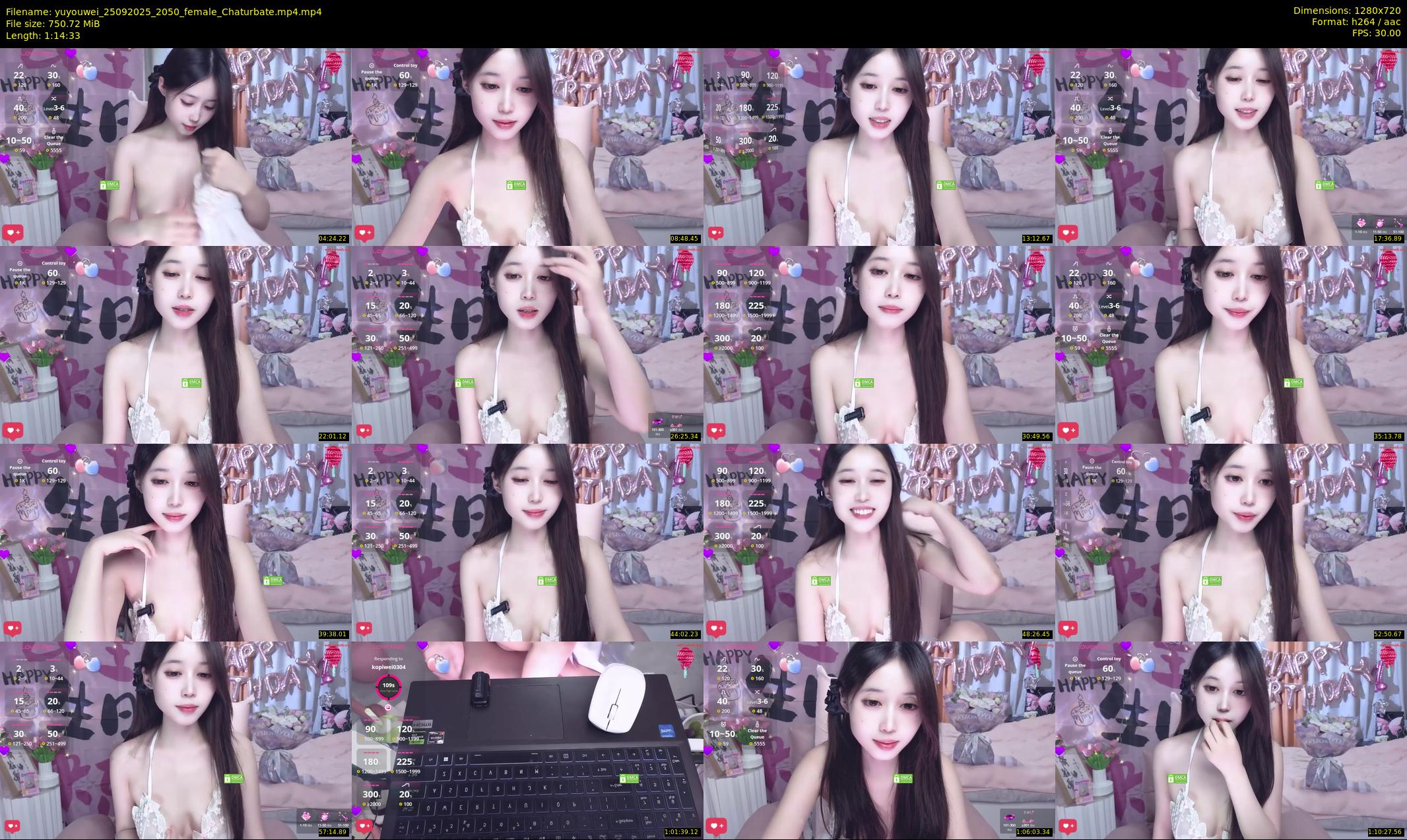 yuyouwei — 75 minute Chaturbate female cam show recording, 720p, Sep 25, 2025