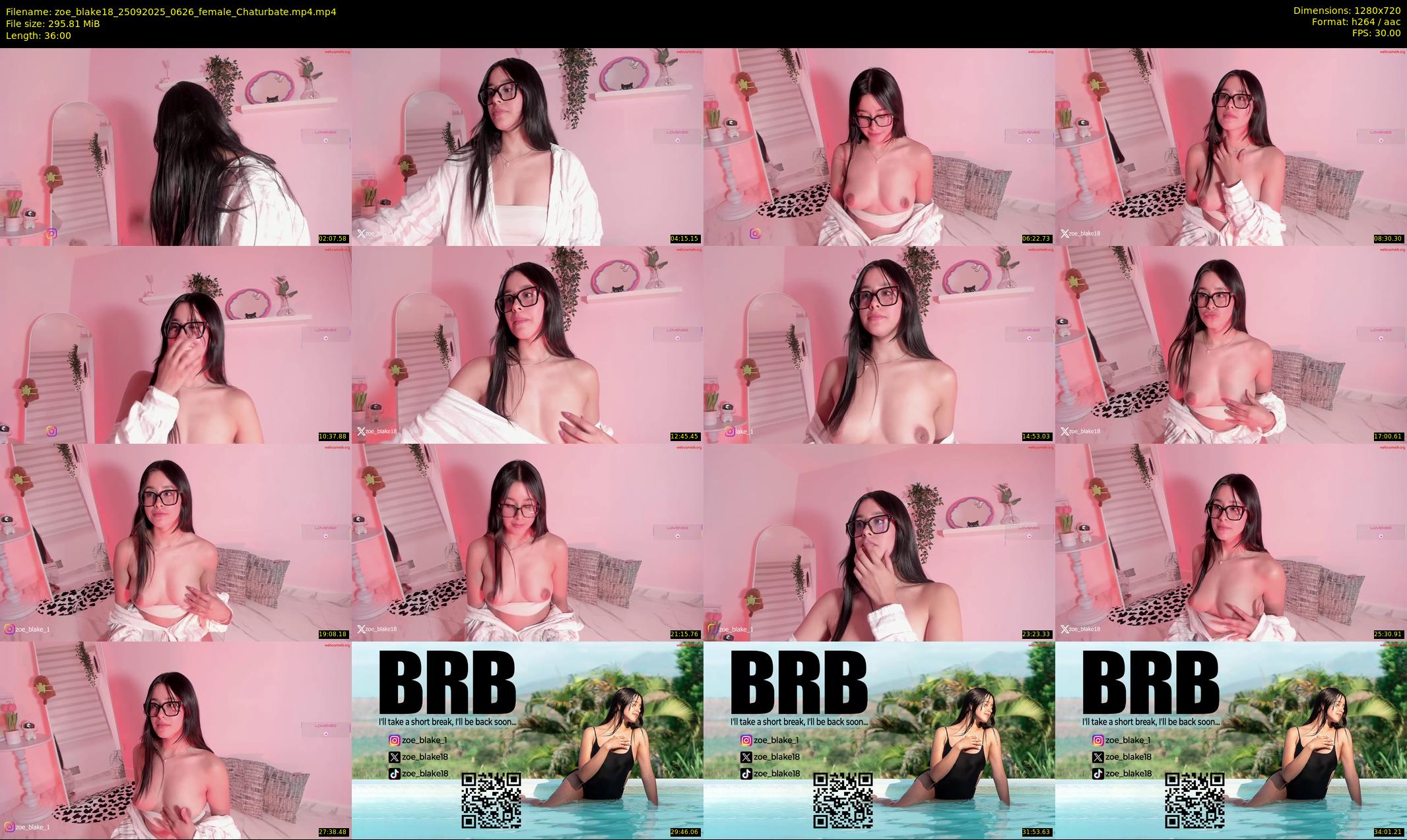 zoe_blake18 — 36 minute Chaturbate female cam show recording, 720p, Sep 25, 2025