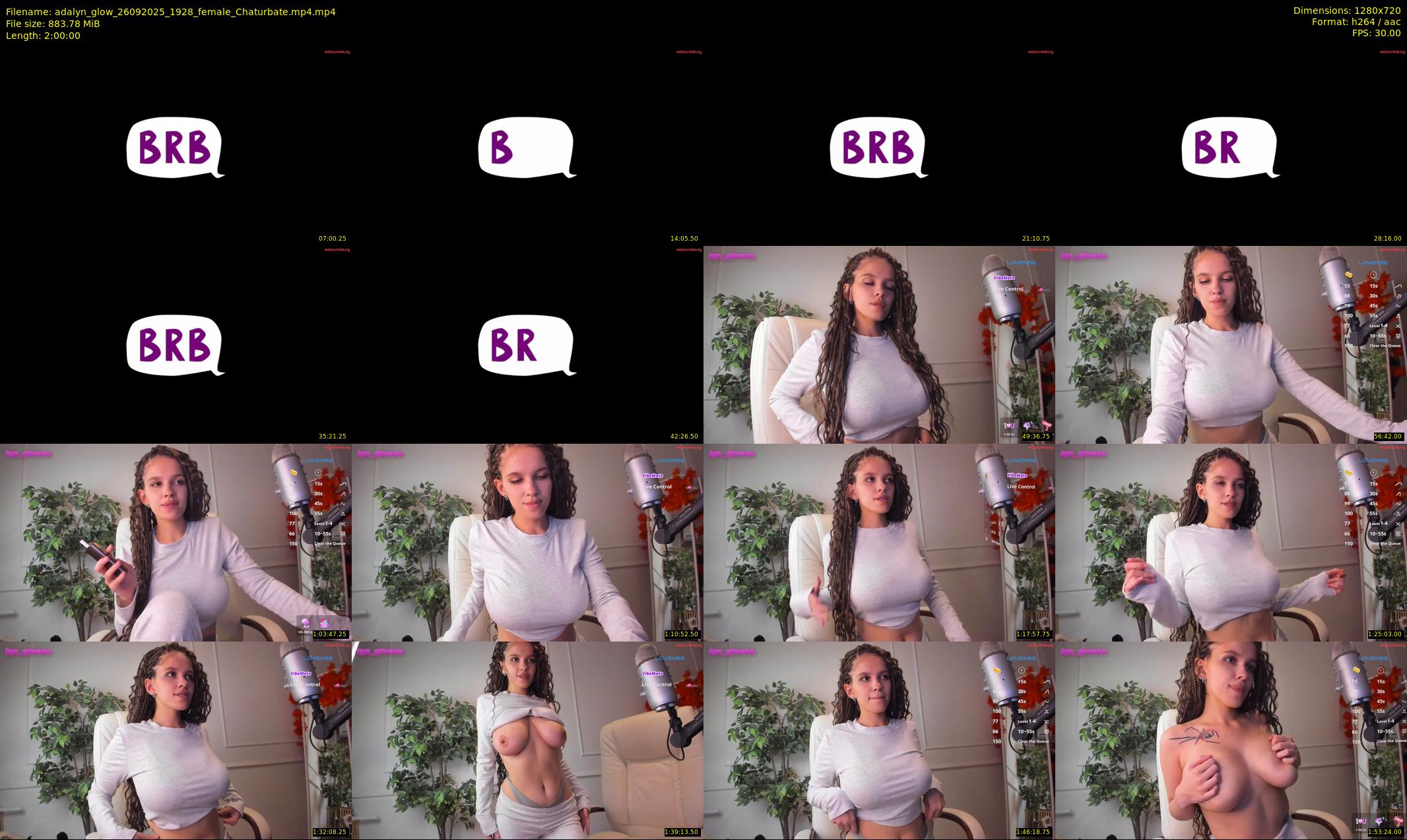 adalyn_glow — 120 minute Chaturbate female cam show recording, 720p, Sep 26, 2025