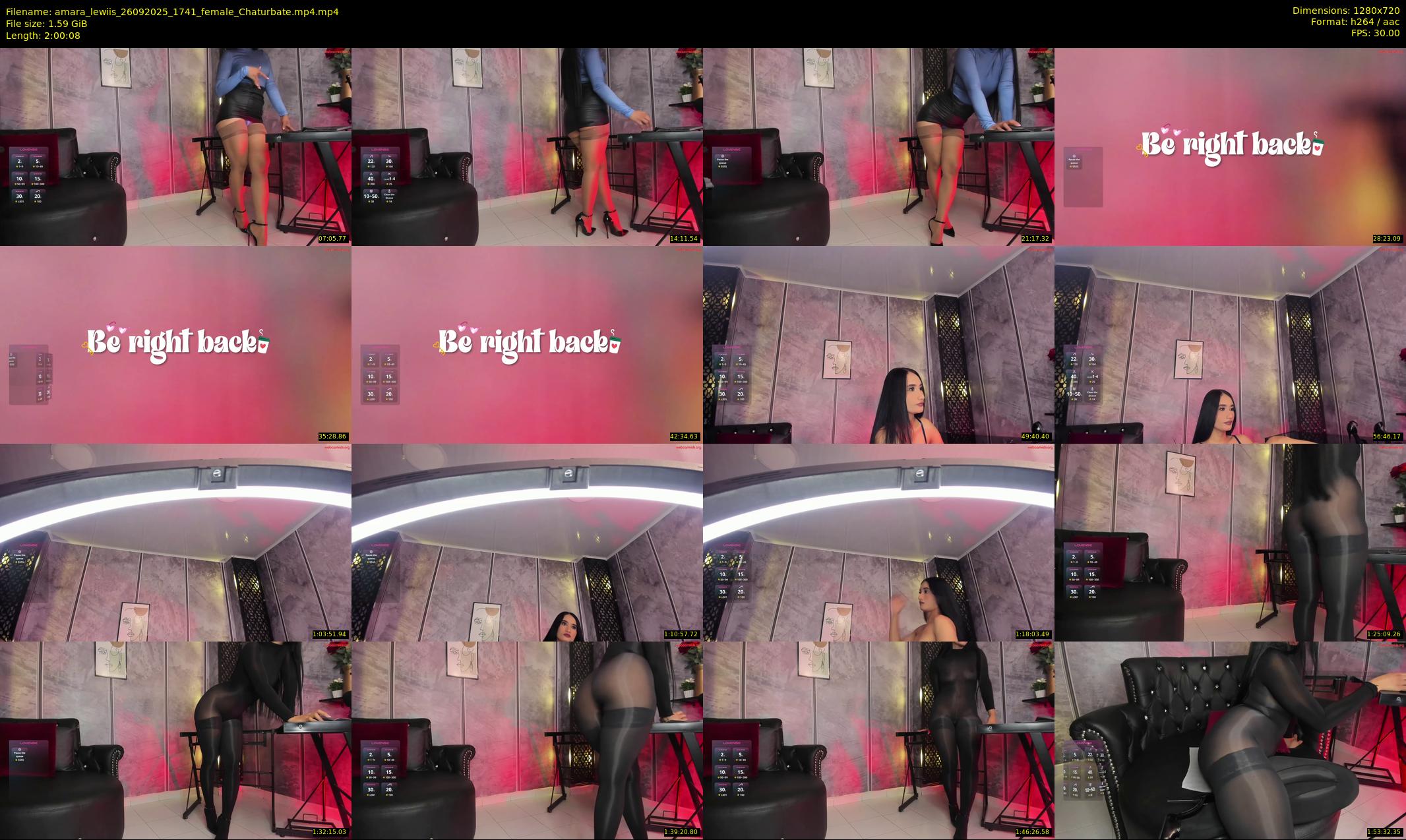 amara_lewiis — 121 minute Chaturbate female cam show recording, 720p, Sep 26, 2025