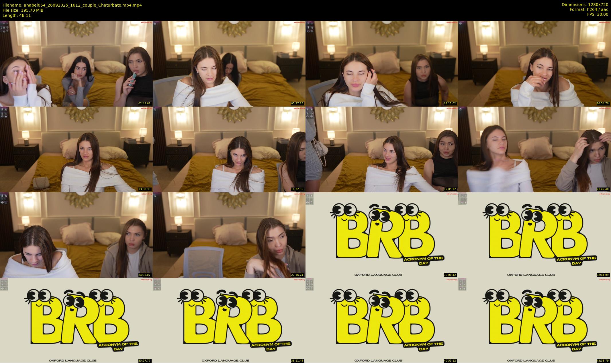 anabel054 — 47 minute Chaturbate female cam show recording, 720p, Sep 26, 2025