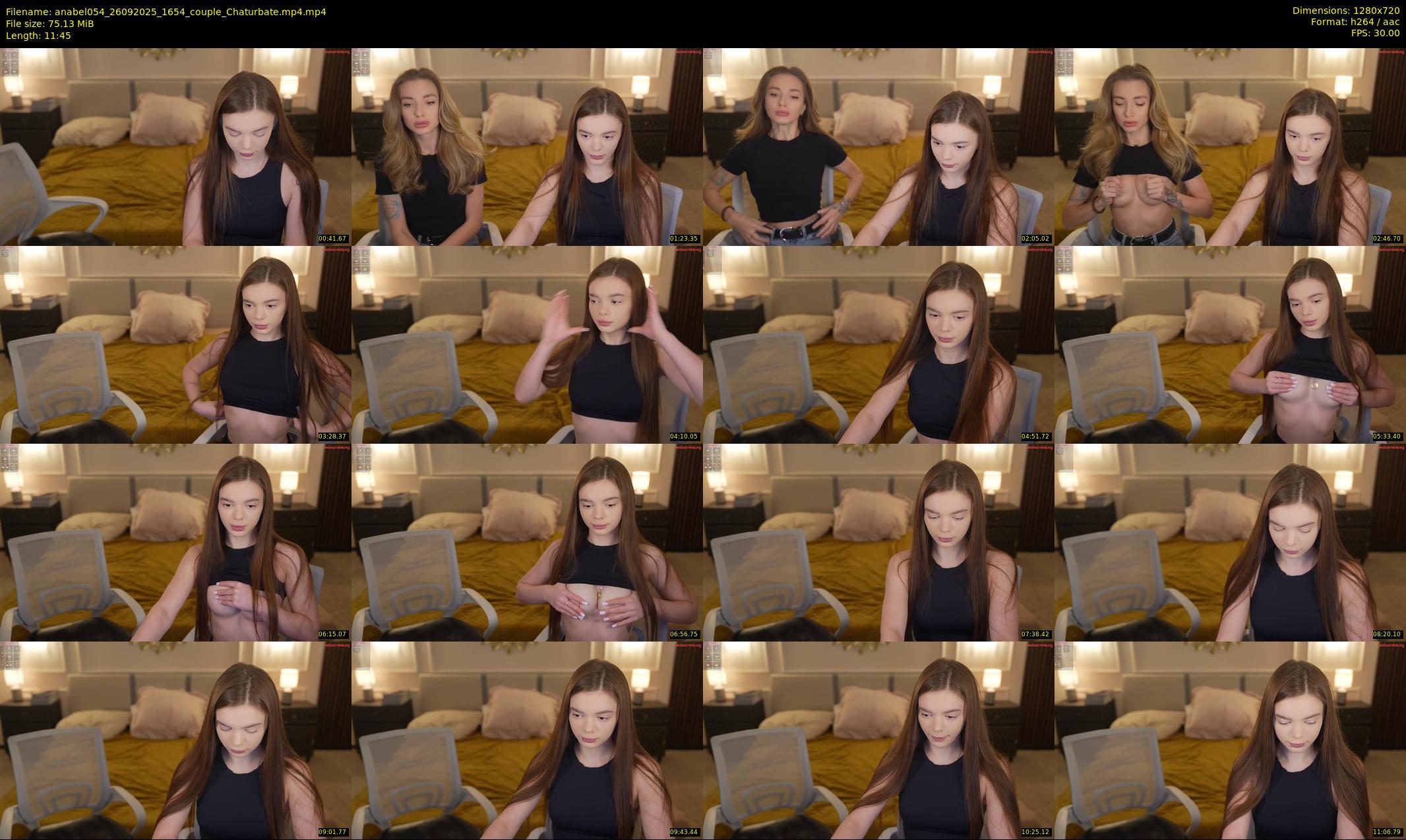 anabel054 — 12 minute Chaturbate female cam show recording, 720p, Sep 26, 2025