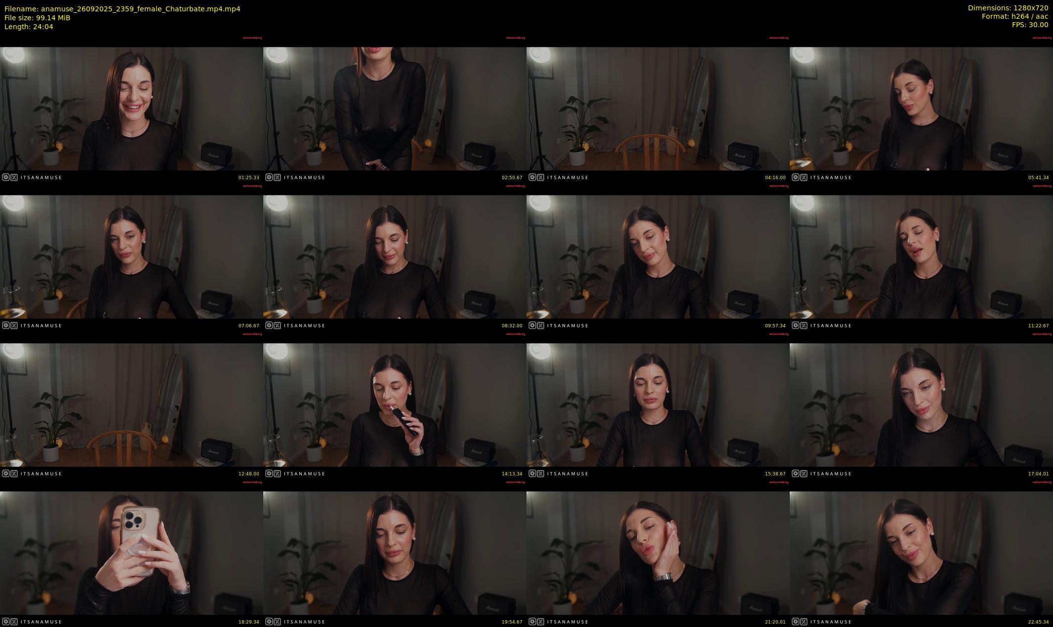 anamuse — 25 minute Chaturbate female cam show recording, 720p, Sep 26, 2025