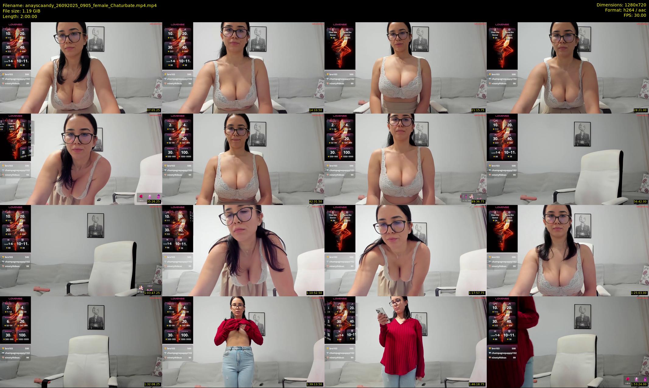 anayscaandy — 120 minute Chaturbate female cam show recording, 720p, Sep 26, 2025