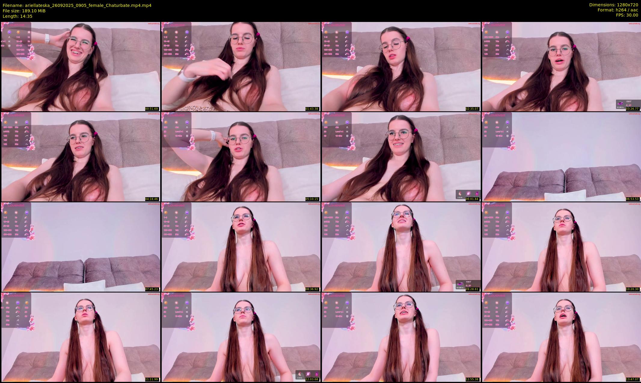 ariellateska — 15 minute Chaturbate female cam show recording, 720p, Sep 26, 2025