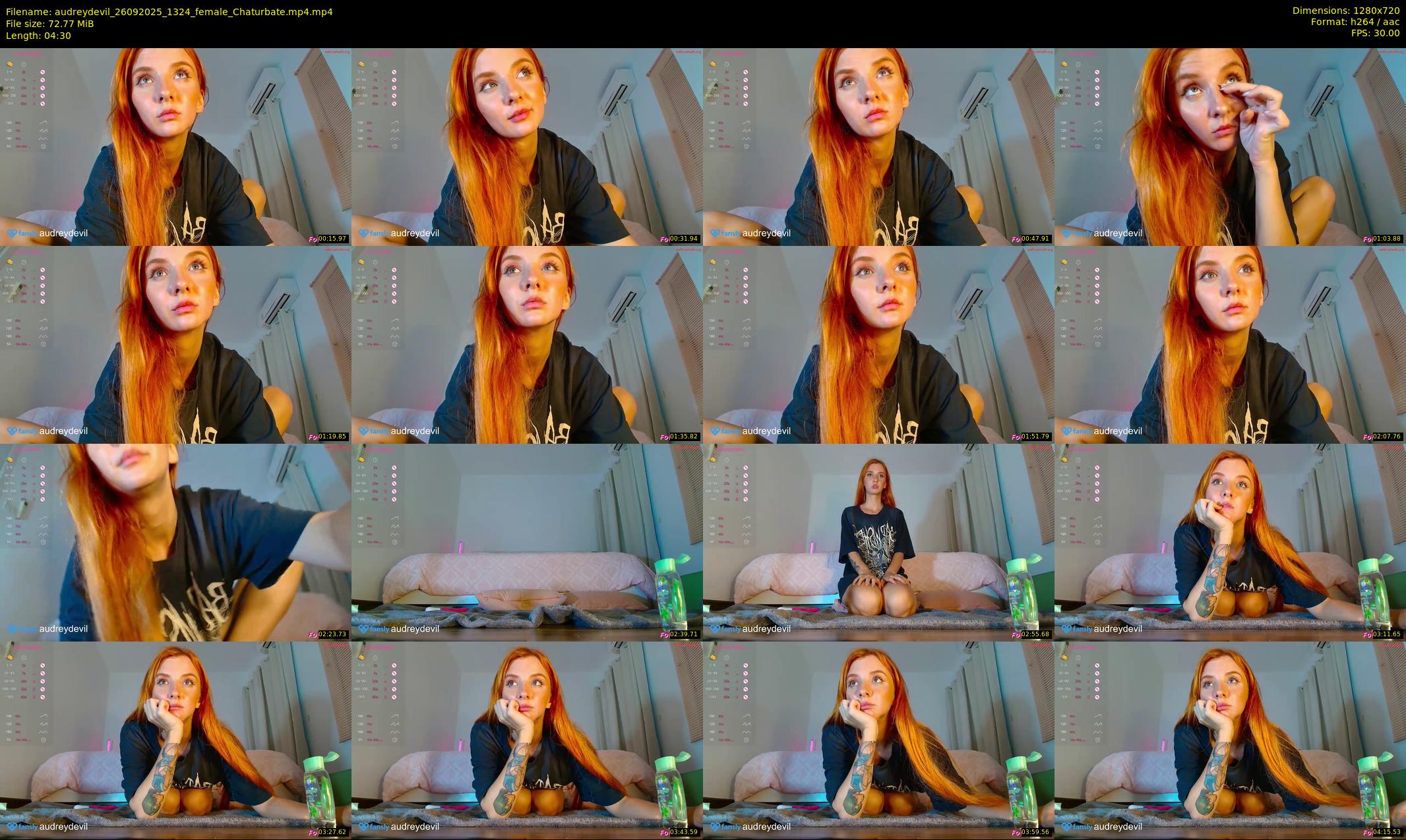 audreydevil — 5 minute Chaturbate female cam show recording, 720p, Sep 26, 2025