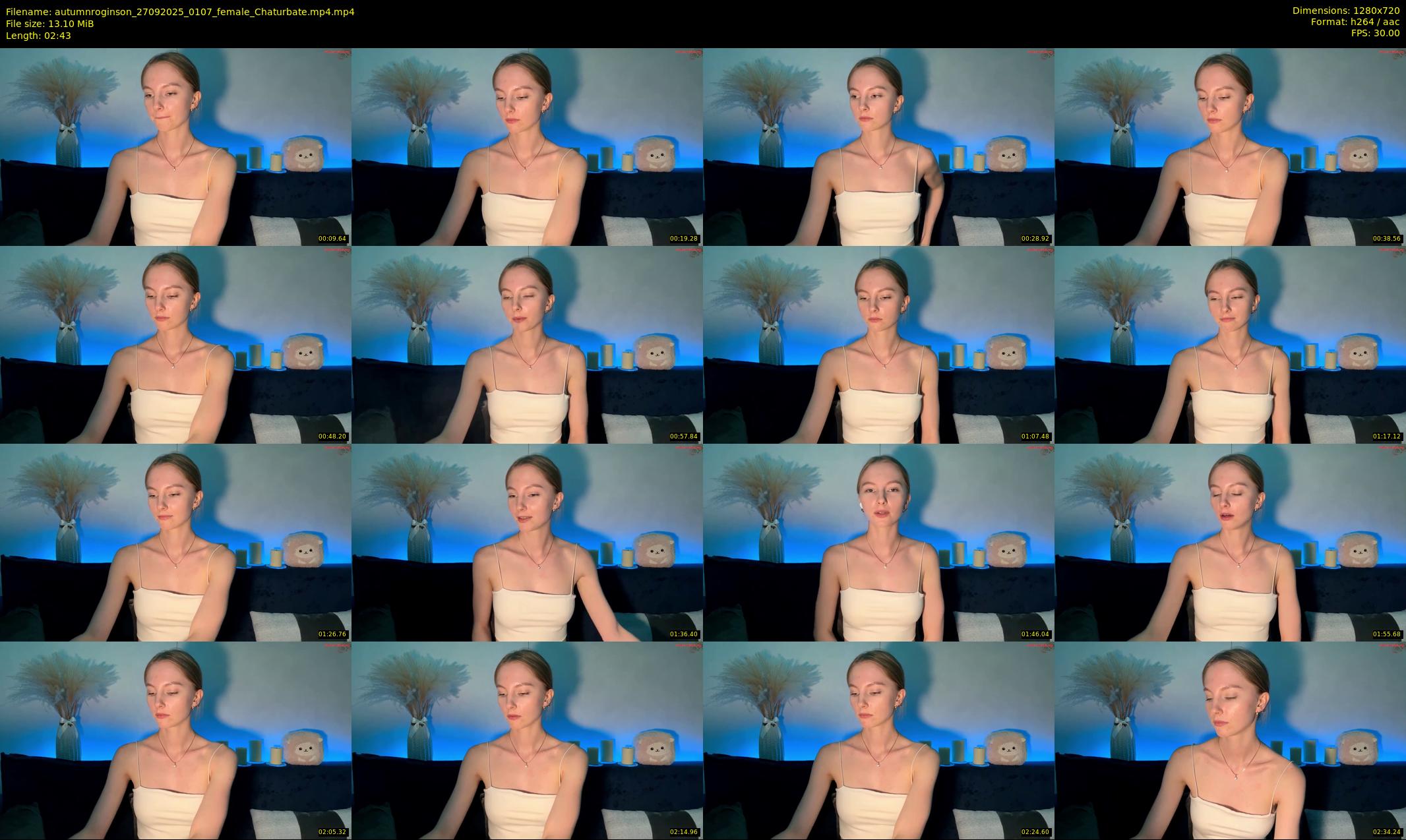 autumnroginson — 3 minute Chaturbate female cam show recording, 720p, Sep 27, 2025
