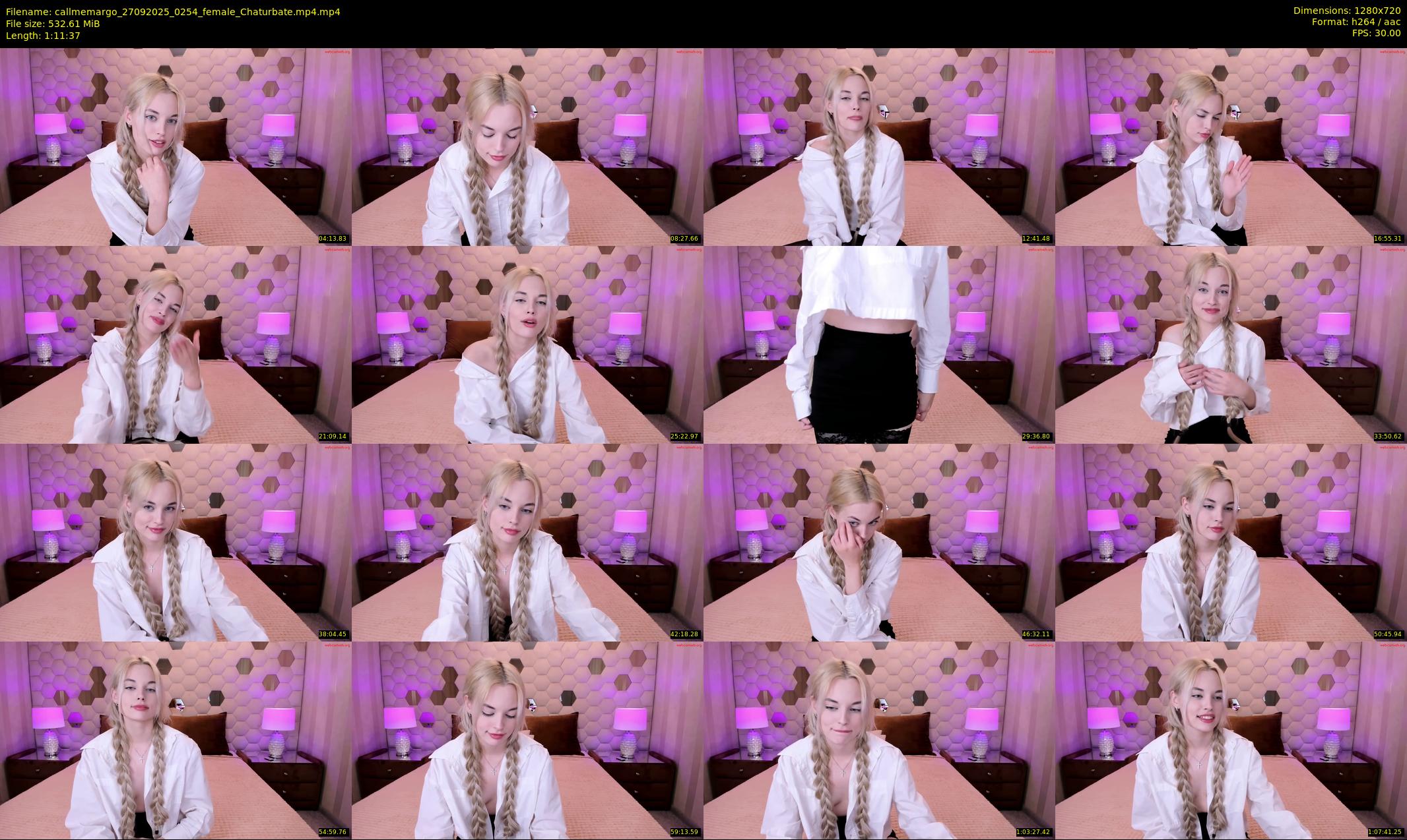 callmemargo — 72 minute Chaturbate female cam show recording, 720p, Sep 27, 2025