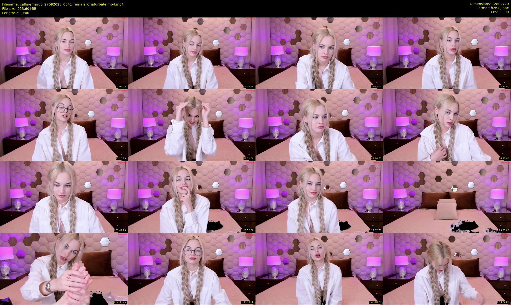 callmemargo — 120 minute Chaturbate female cam show recording, 720p, Sep 27, 2025