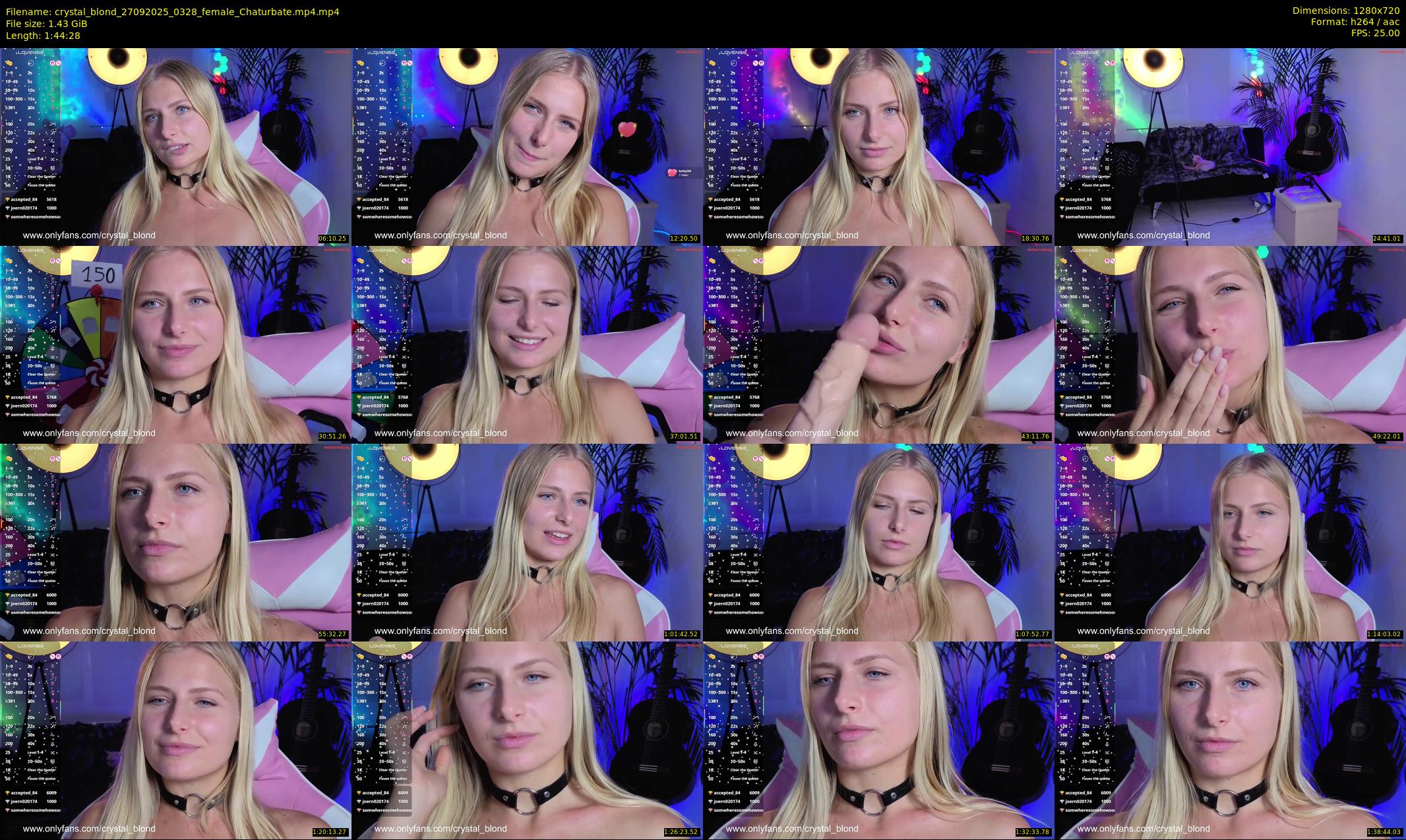 crystal_blond — 105 minute Chaturbate female cam show recording, 720p, Sep 27, 2025