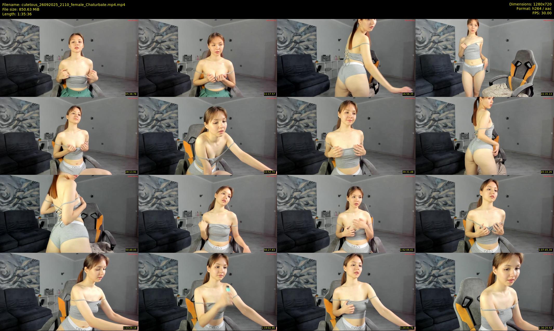 cutetous — 96 minute Chaturbate female cam show recording, 720p, Sep 26, 2025