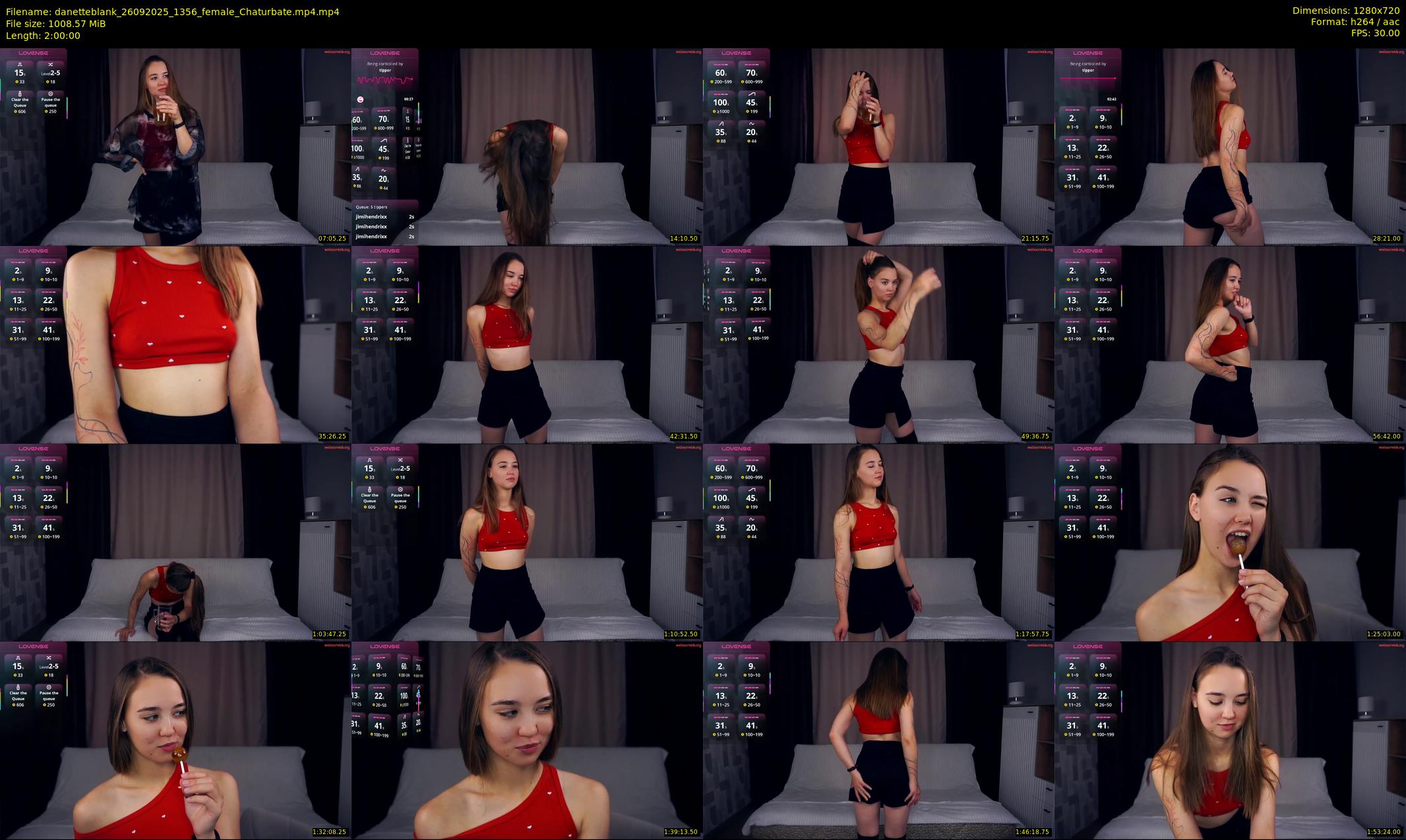 danetteblank — 120 minute Chaturbate female cam show recording, 720p, Sep 26, 2025