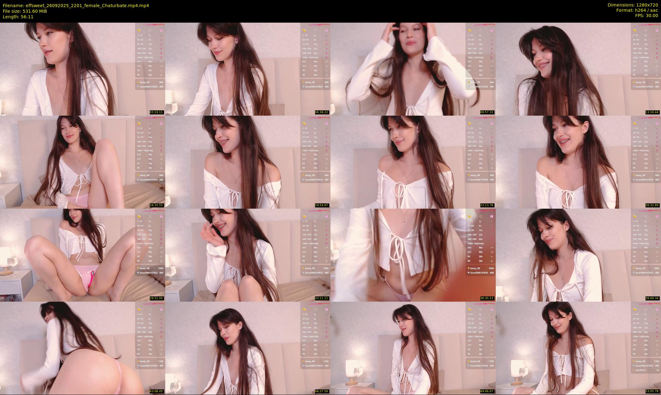 effsweet — 57 minute Chaturbate female cam show recording, 720p, Sep 26, 2025