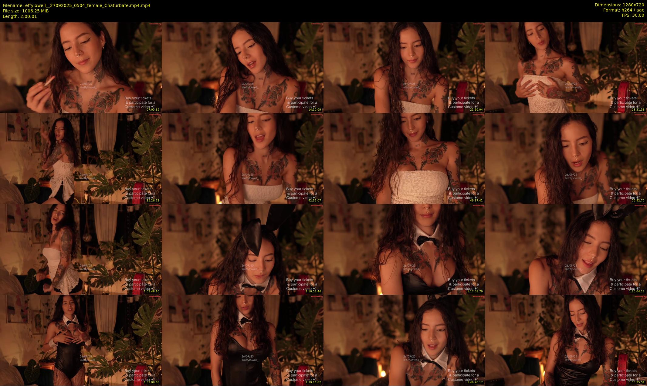 effylowell_ — 121 minute Chaturbate female cam show recording, 720p, Sep 27, 2025