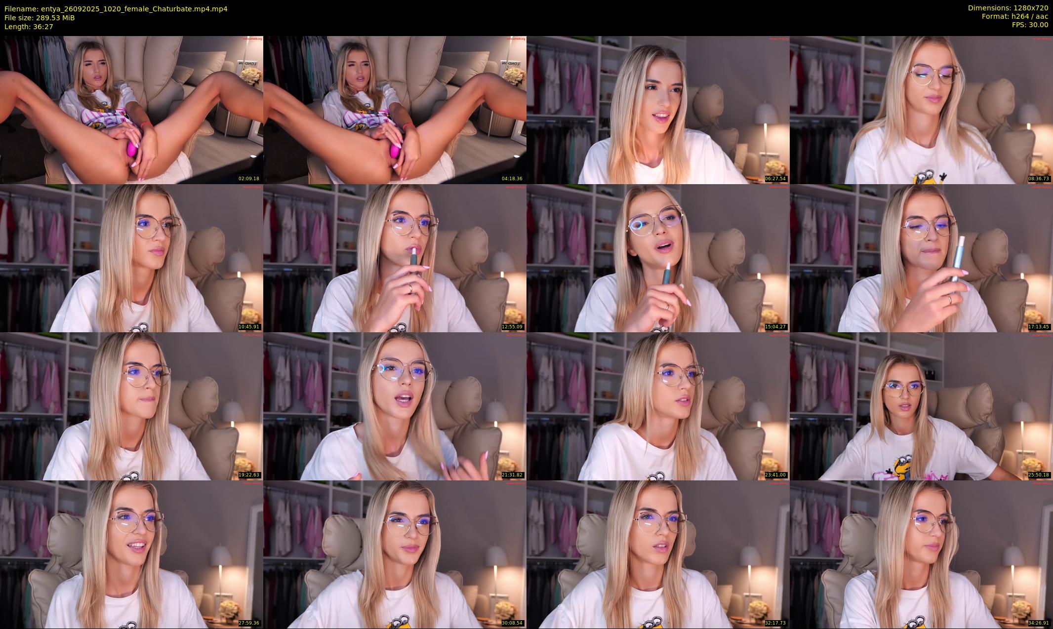 entya — 37 minute Chaturbate female cam show recording, 720p, Sep 26, 2025