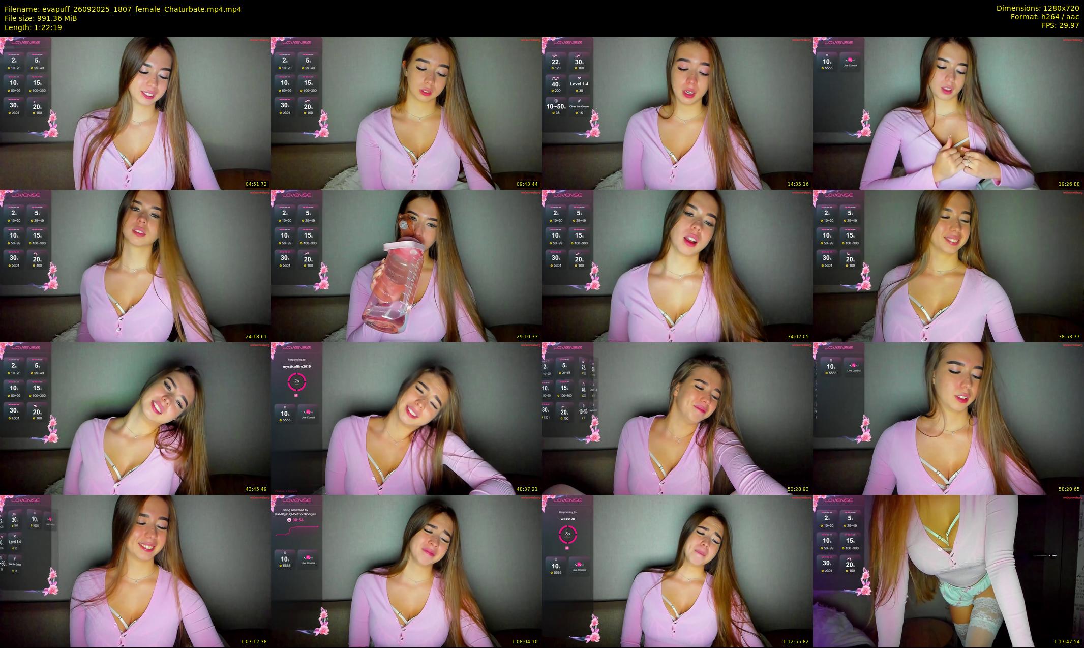 evapuff — 83 minute Chaturbate female cam show recording, 720p, Sep 26, 2025