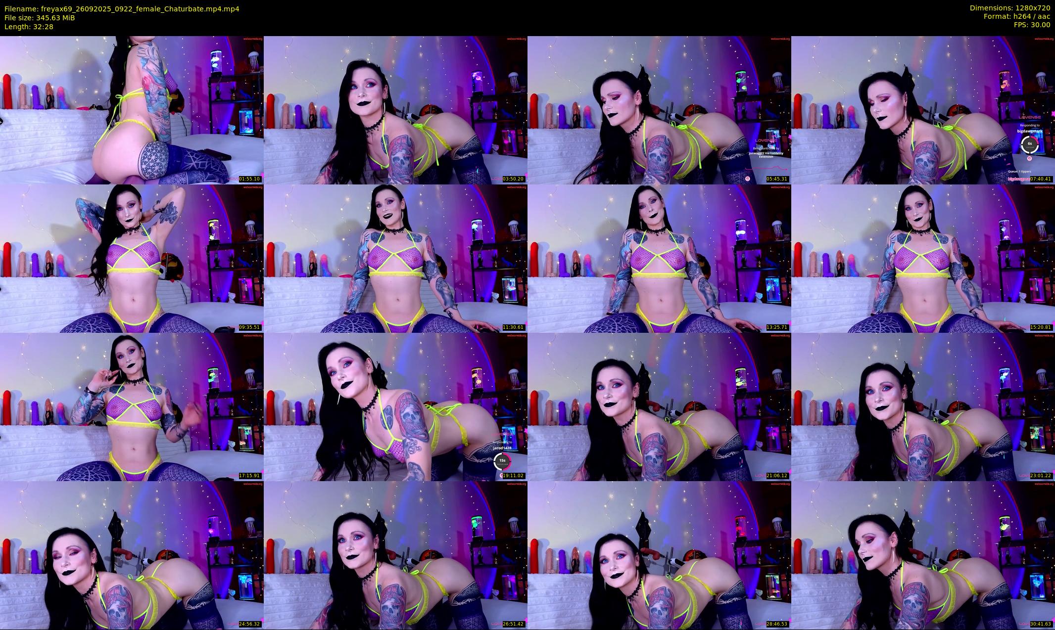 freyax69 — 33 minute Chaturbate female cam show recording, 720p, Sep 26, 2025