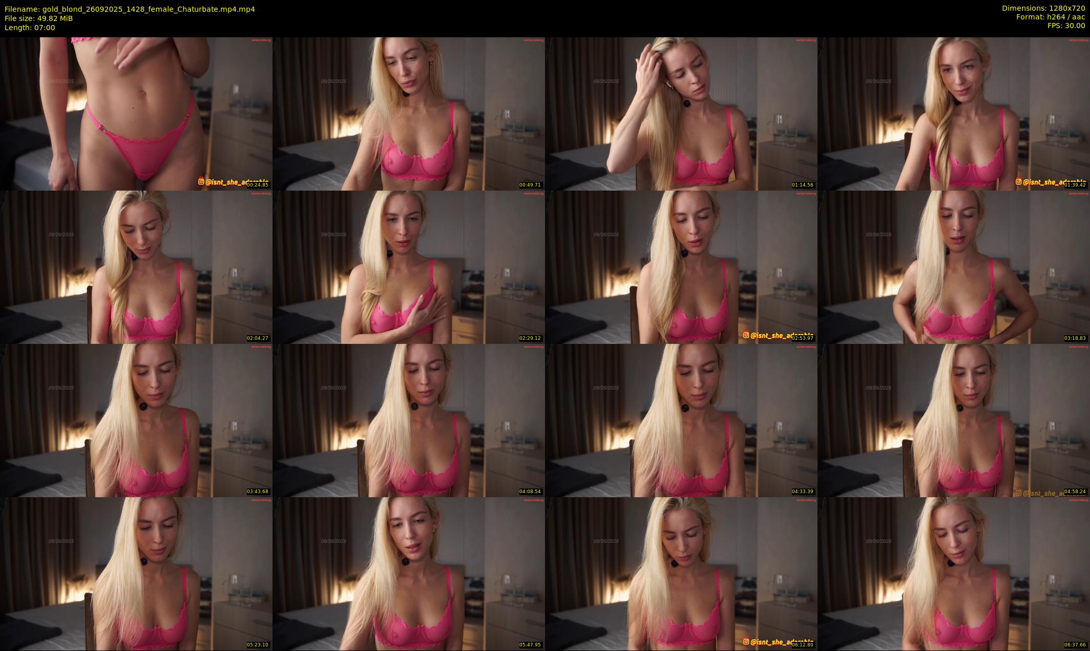 gold_blond — 7 minute Chaturbate female cam show recording, 720p, Sep 26, 2025