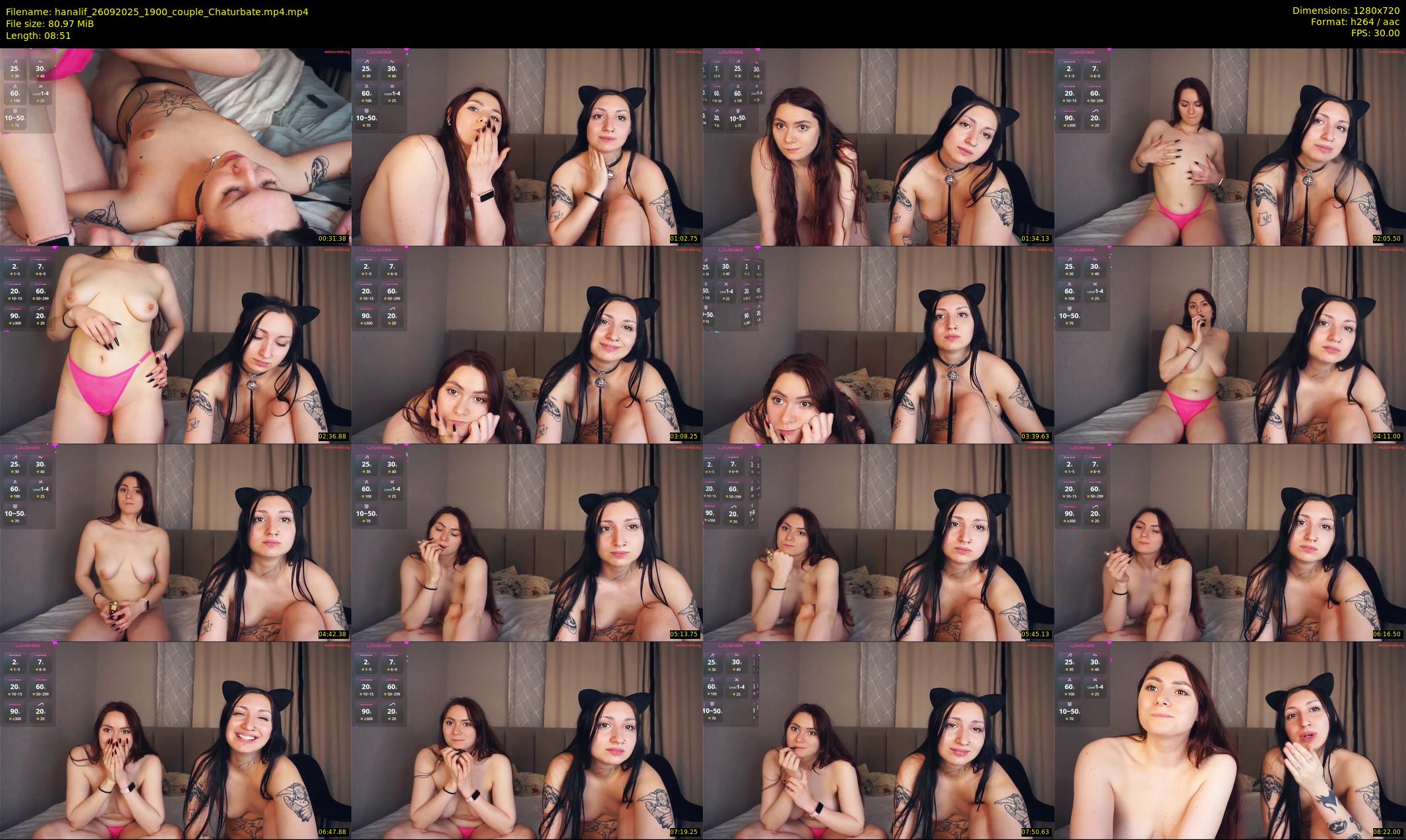 hanalif — 9 minute Chaturbate female cam show recording, 720p, Sep 26, 2025