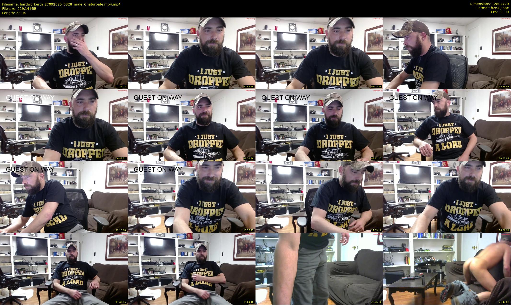 hardworkertn — 24 minute Chaturbate male cam show recording, 720p, Sep 27, 2025