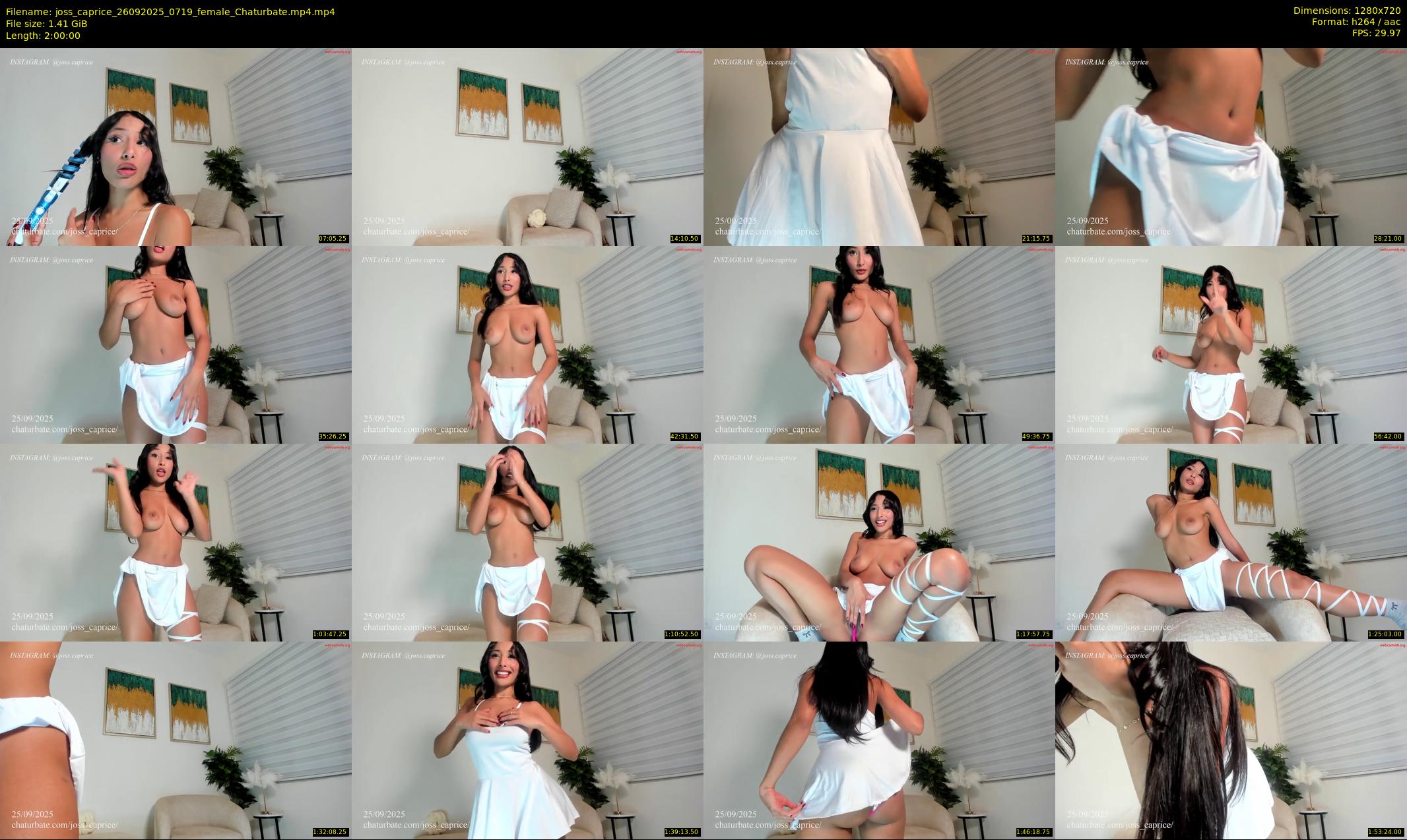 joss_caprice — 120 minute Chaturbate female cam show recording, 720p, Sep 26, 2025