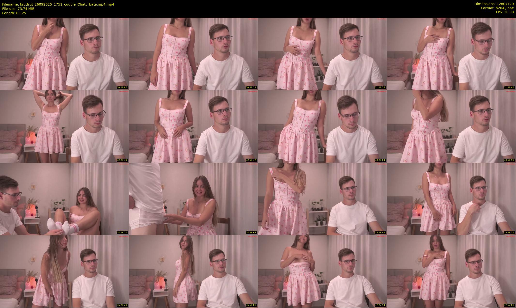 krutfrut — 9 minute Chaturbate couple cam show recording, 720p, Sep 26, 2025