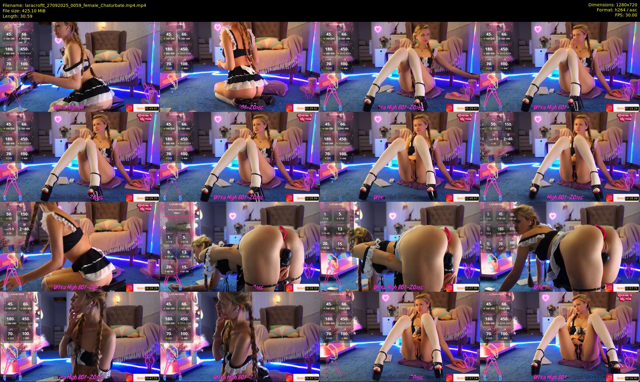 laracroftt — 31 minute Chaturbate female cam show recording, 720p, Sep 27, 2025